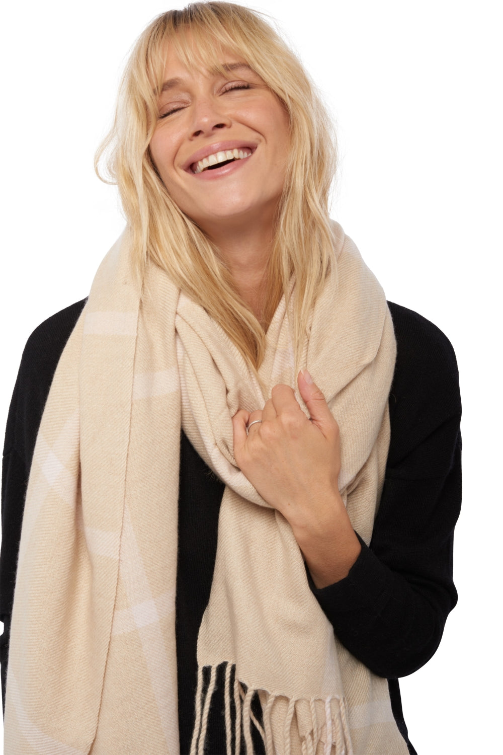 Venezia in cashmere misto - natural beige / rosa pallido - Mahogany