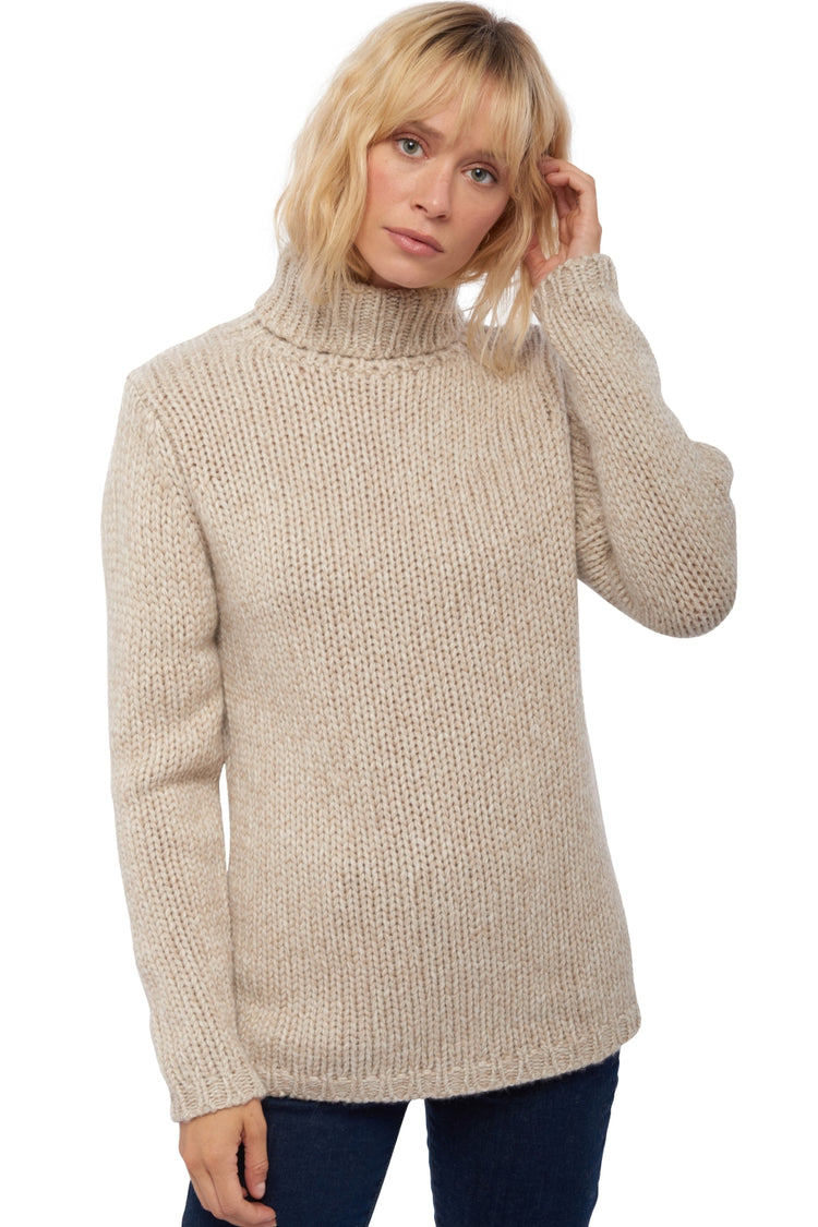Vicenza in cashmere donna - natural écru / natural stone - Mahogany