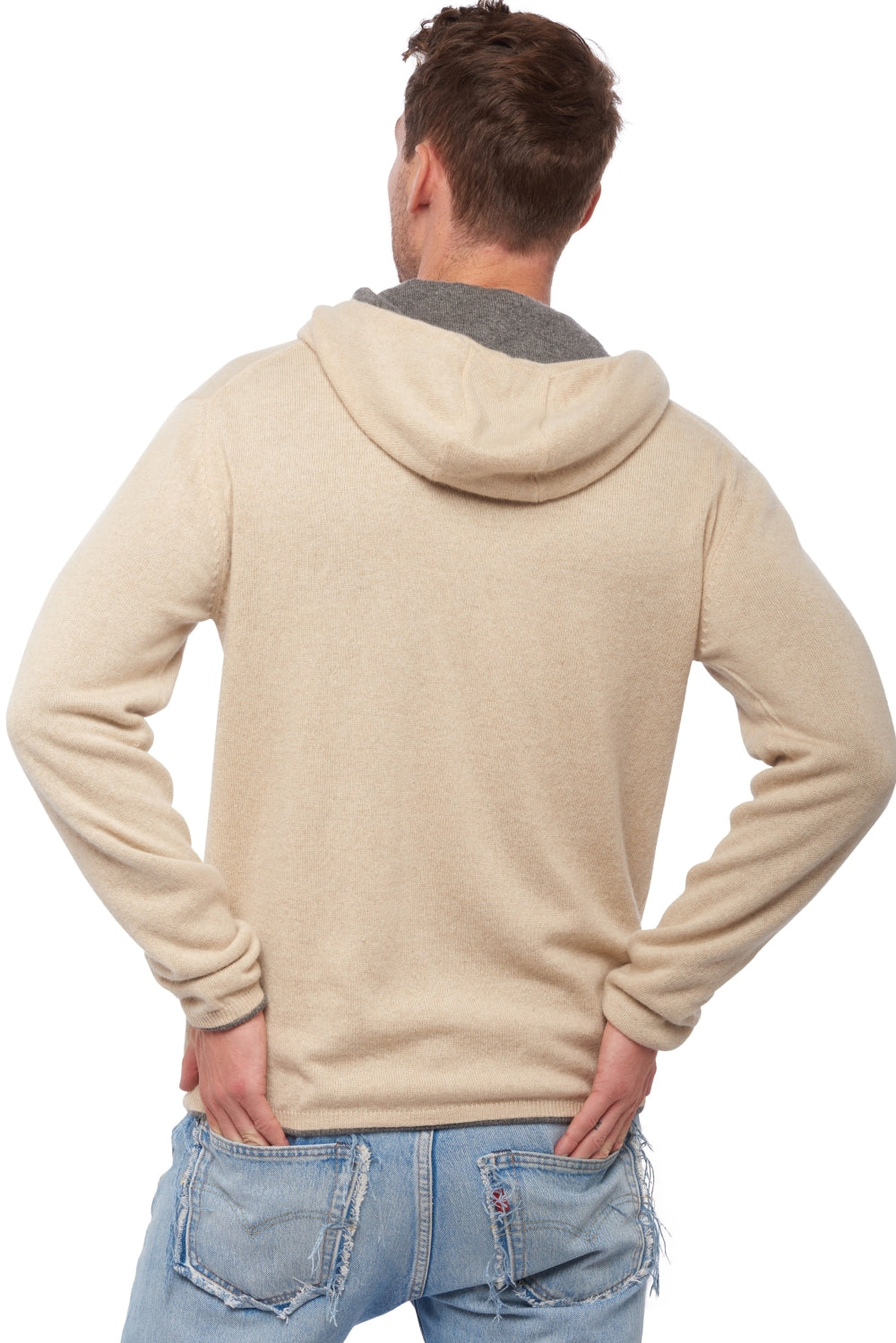 Carson en cachemire homme - Vue 1 - marmotte chiné / natural beige - Mahogany