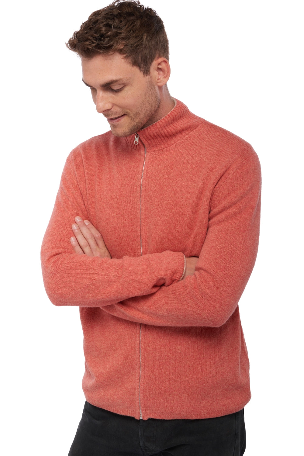 Vincent in cashmere e yak uomo - tender peach / natural beige - Mahogany