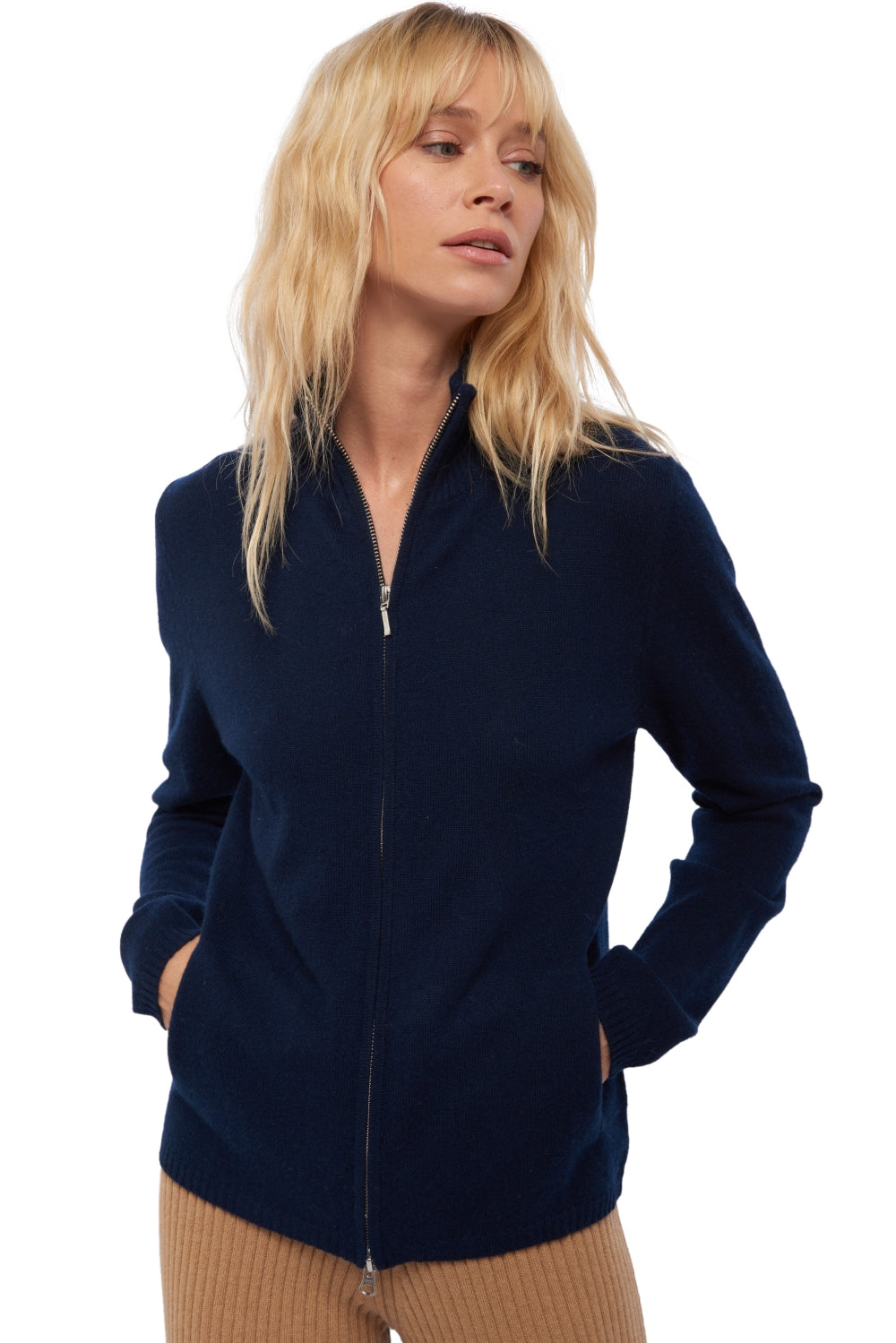 Virginia in cashmere donna - blu marino scuro - Mahogany