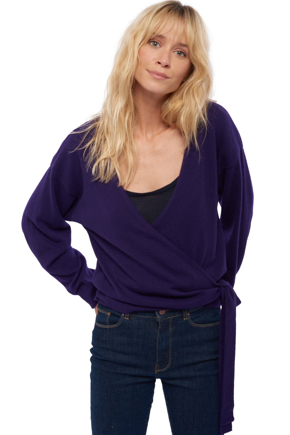 Antalya in cashmere donna - deep purple - Mahogany
