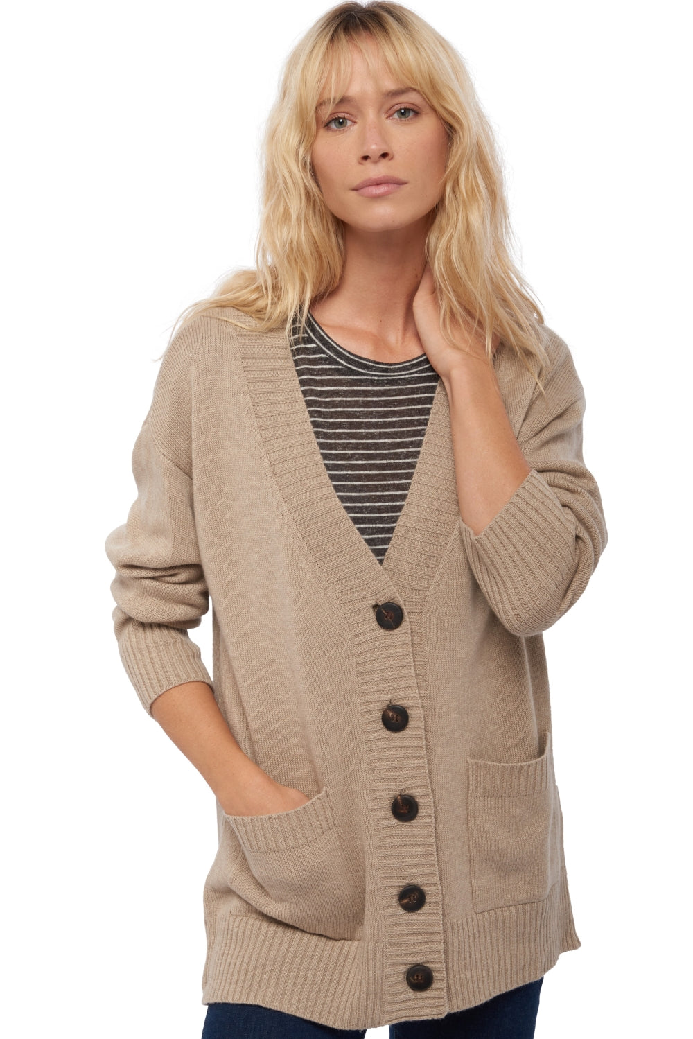 Vadena in cashmere donna - natural stone - Mahogany