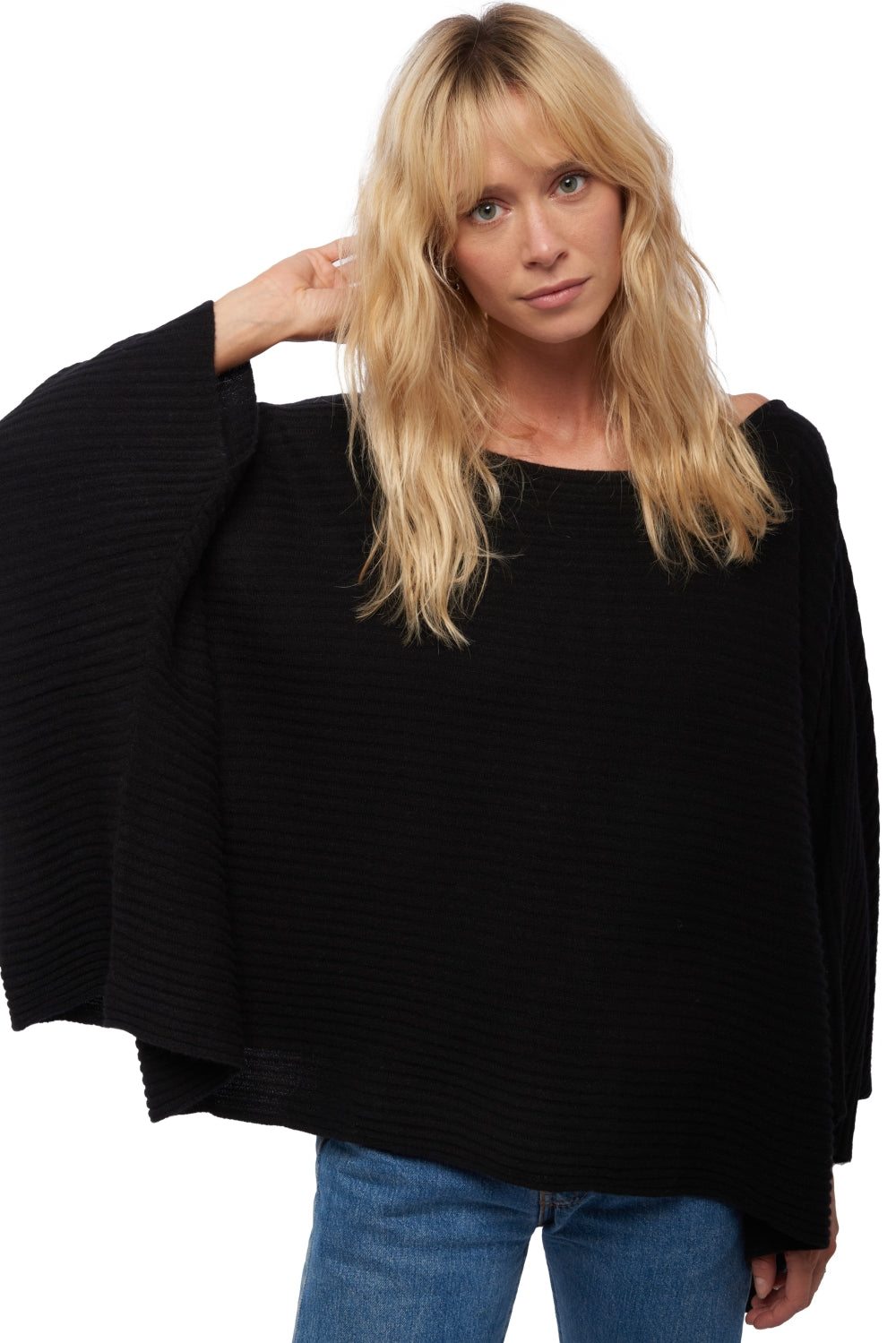 Veel in cashmere donna - nero - Mahogany