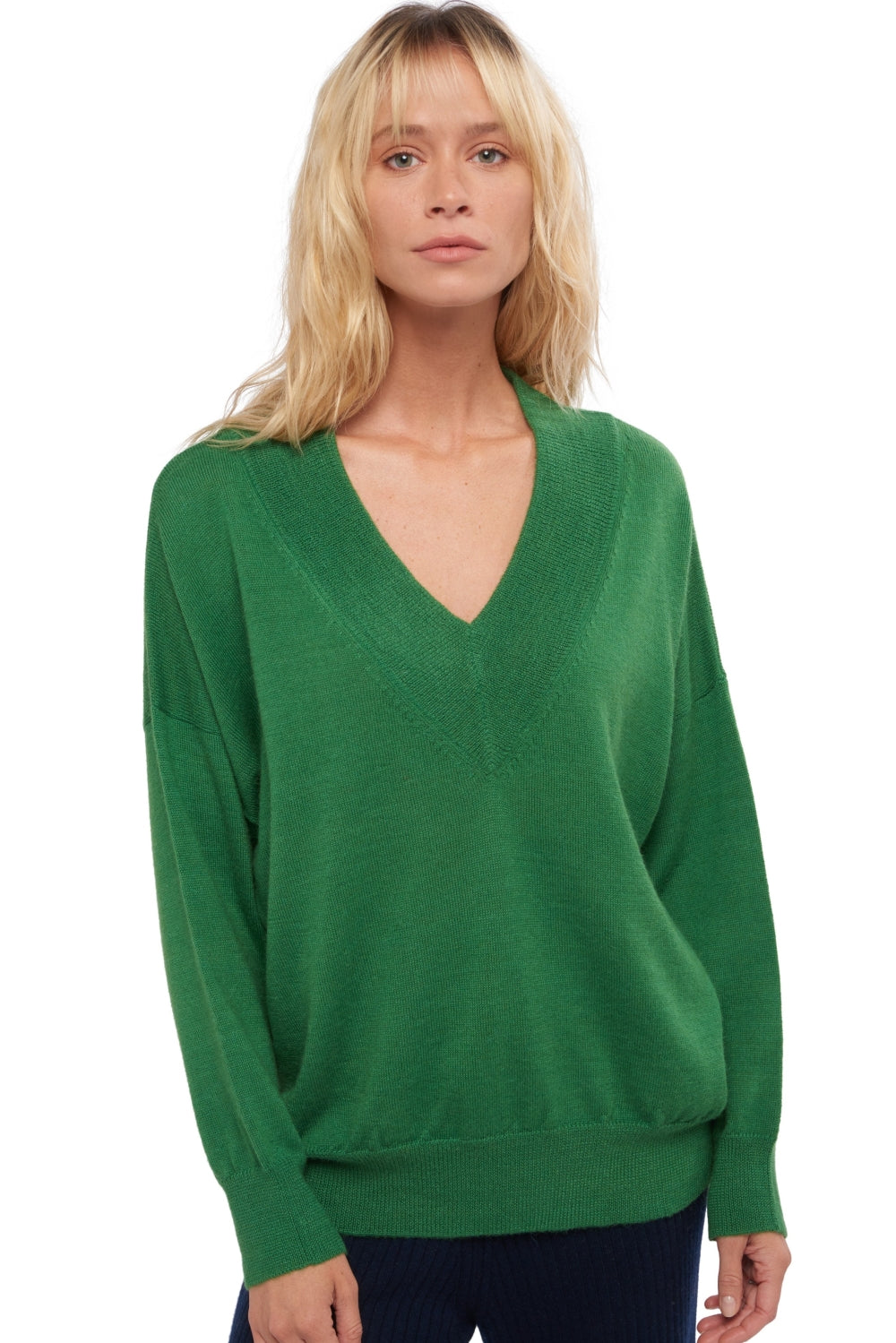Versailles in baby alpaca donna - green leaf - Mahogany