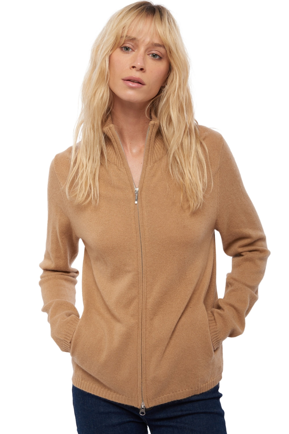 Virginia in cashmere donna - cammello - Mahogany