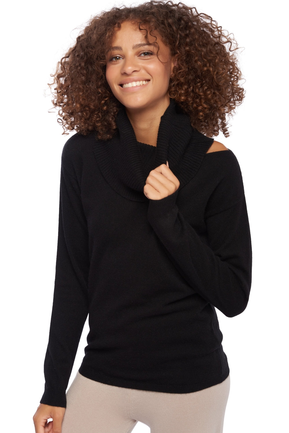 Wyoming in cashmere donna - nero - Mahogany