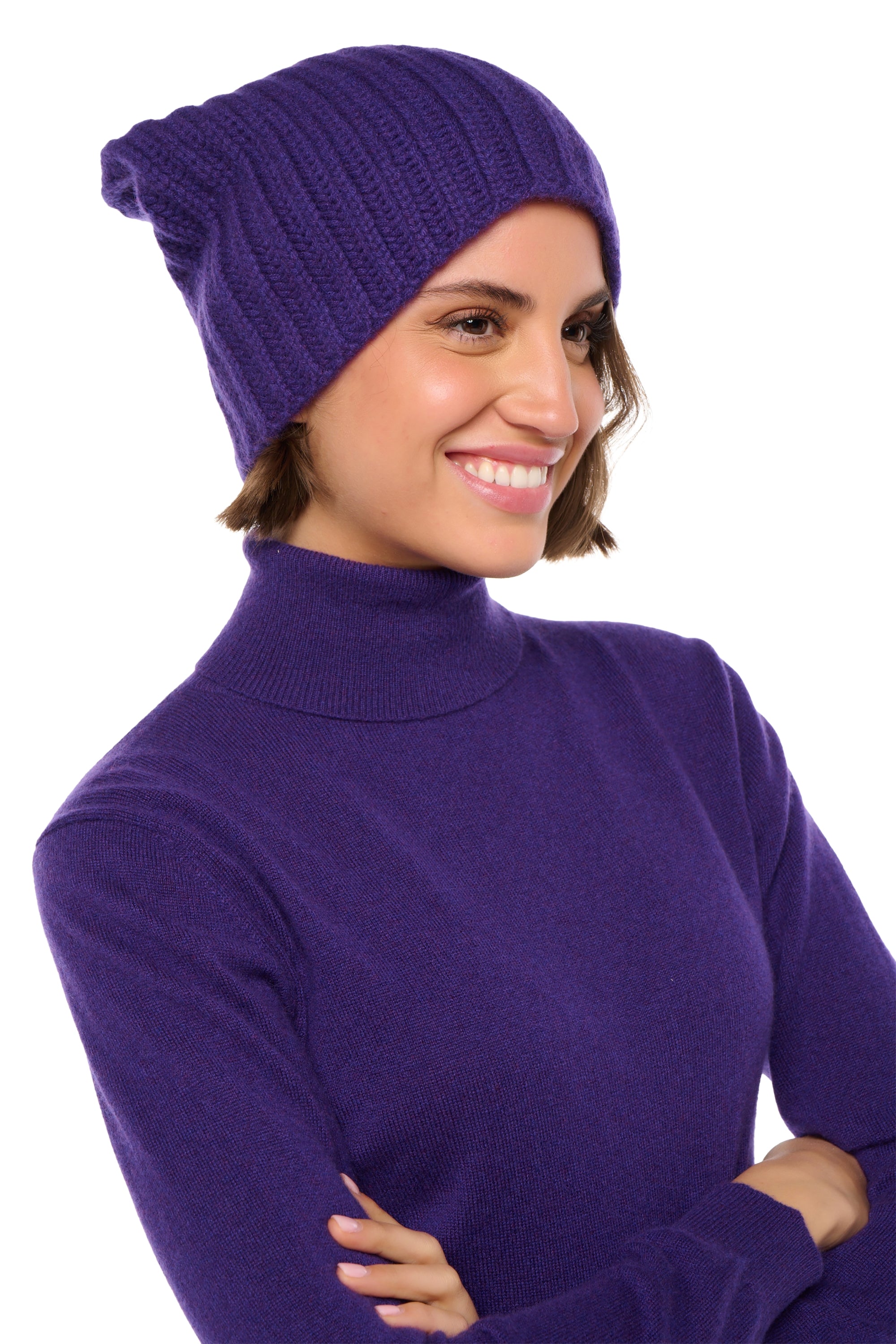 Youpie in cashmere misto - deep purple - Mahogany