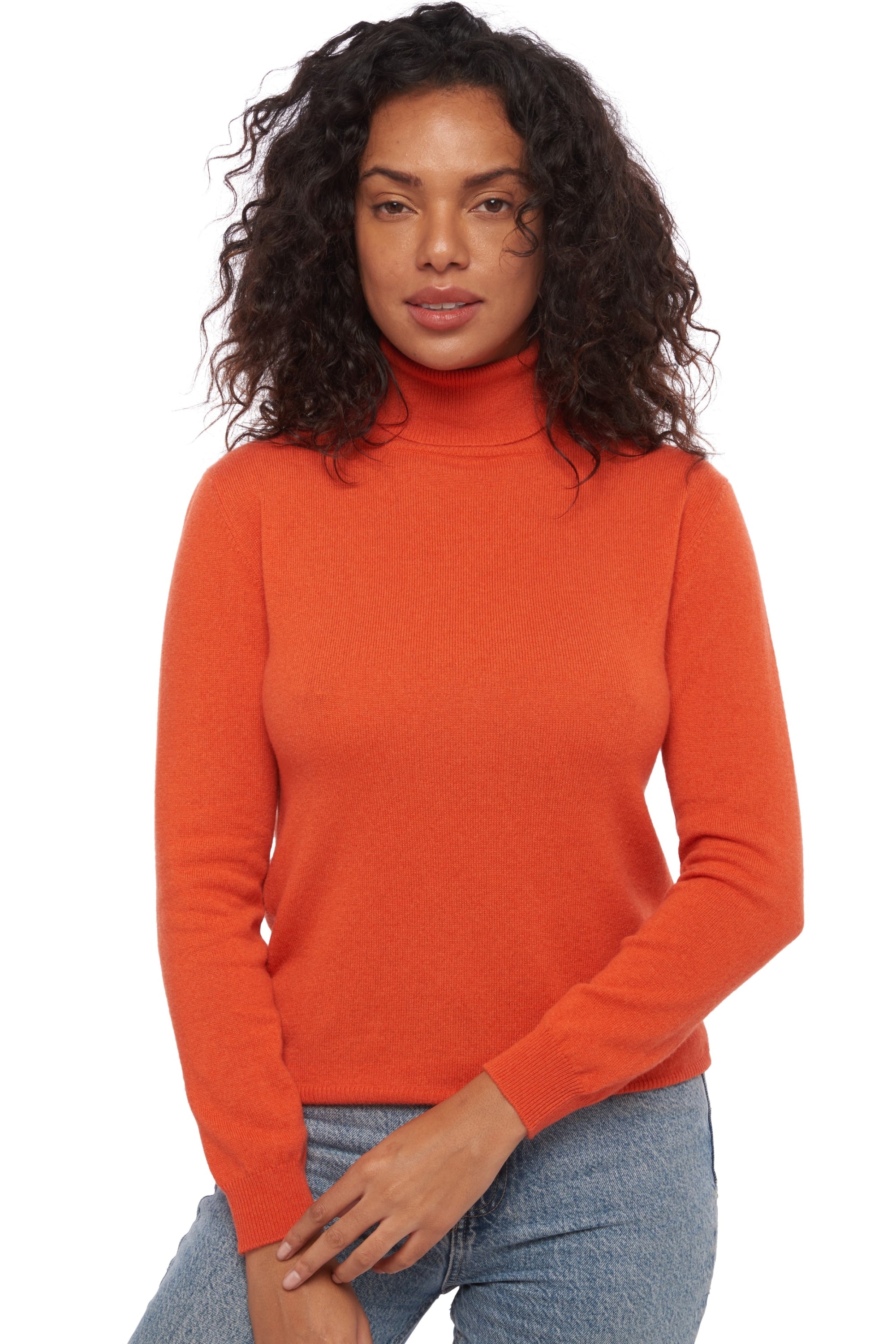 Tale in cashmere donna - satsuma - Mahogany