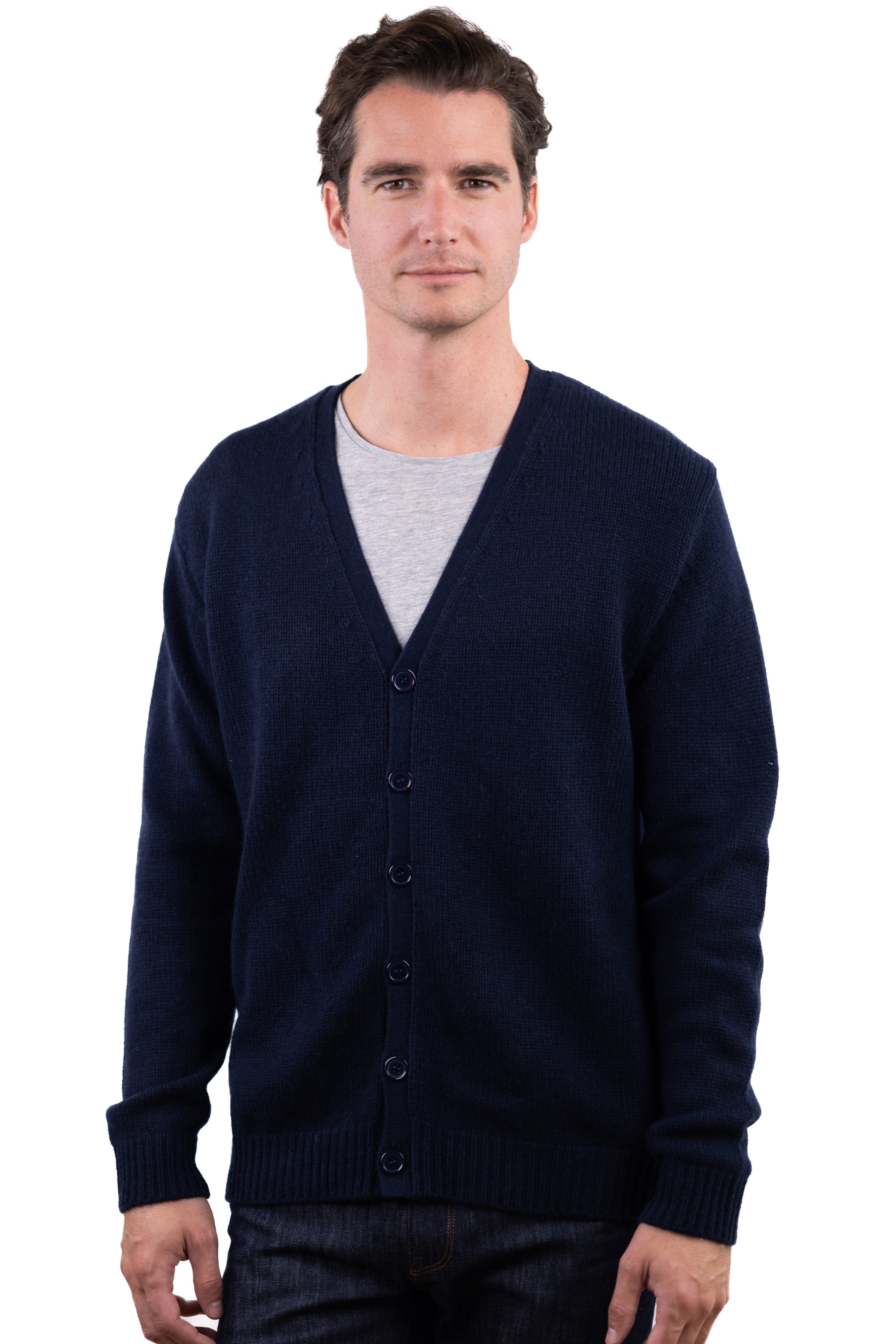 Aden in cashmere uomo - blu marino scuro - Mahogany