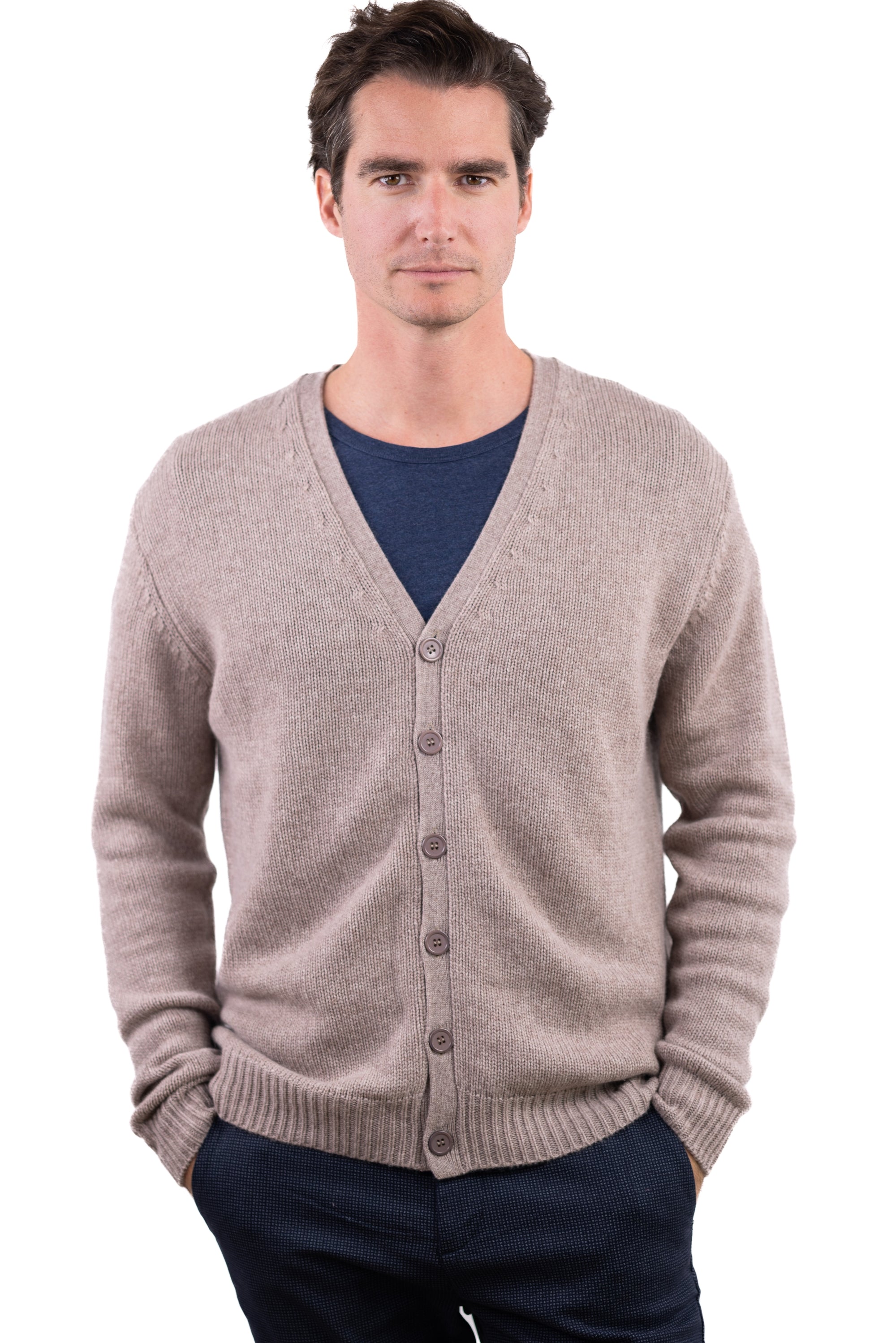 Aden in cashmere uomo - toast - Mahogany