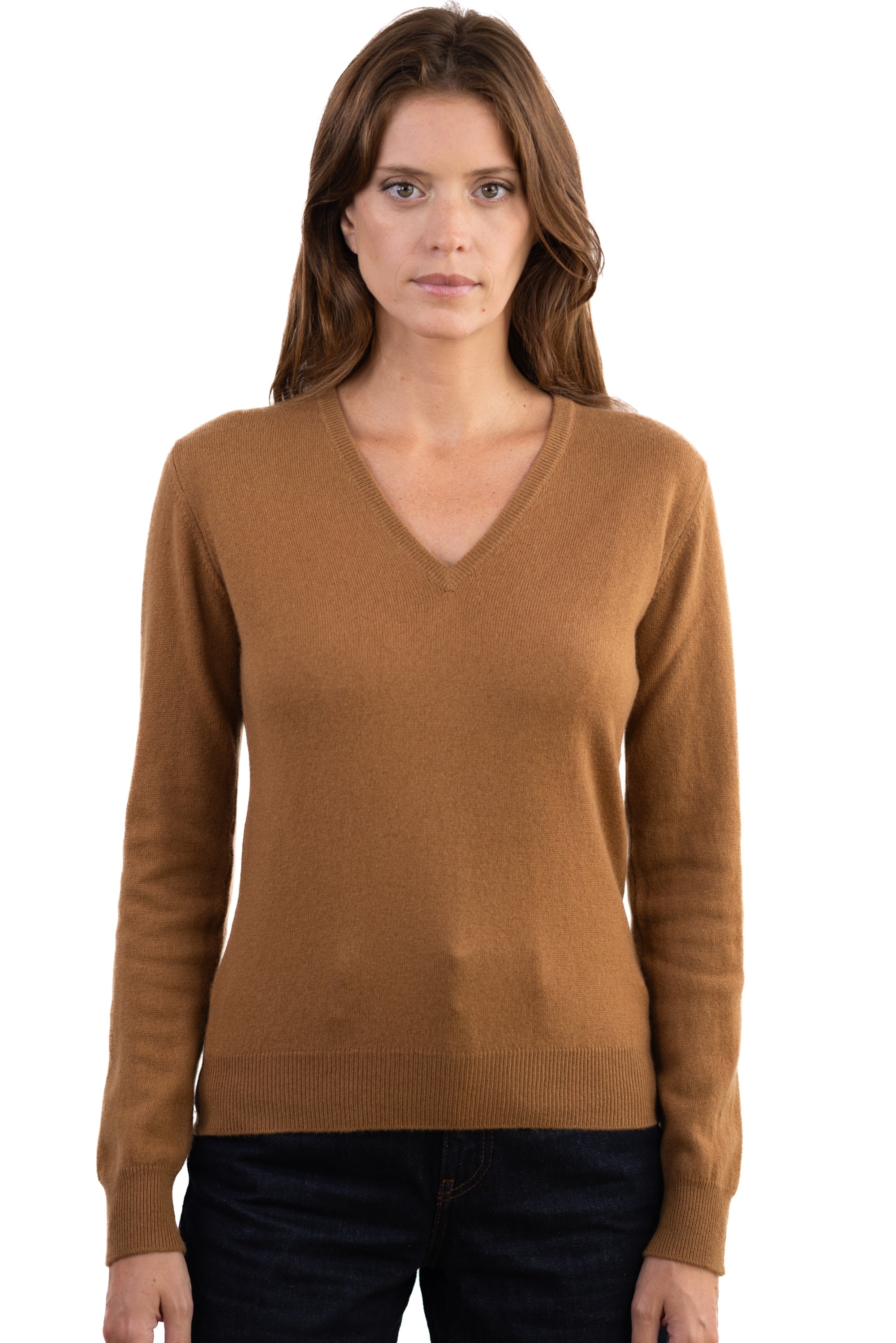 Faustine in cashmere donna - butterscotch - Mahogany