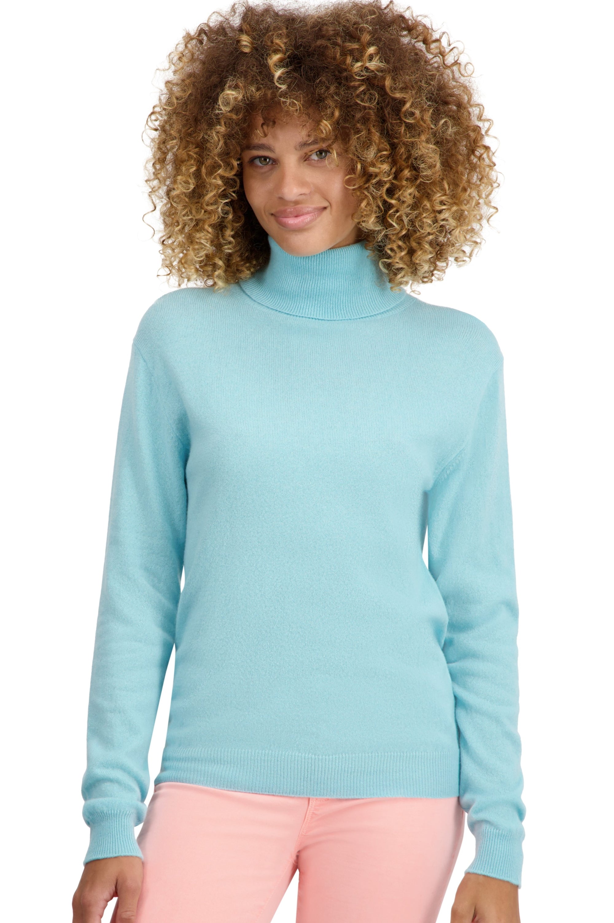 Maglione in cashmere, 100% Cashmere, donna, collo a dolcevita, vestibilità aderente, maniche lunghe, normale / 2 e 4 fili, maglia normale, Mahogany