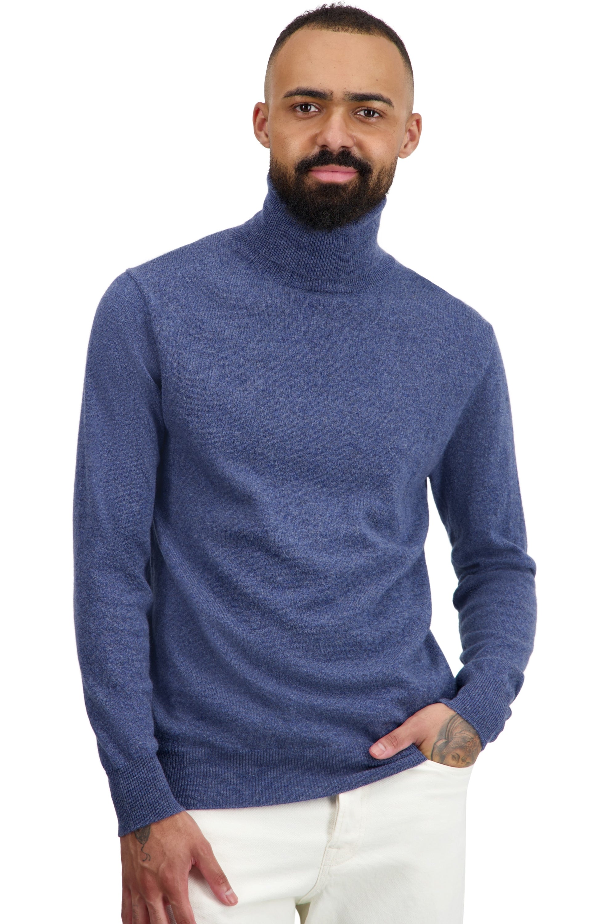 Tarry in cashmere uomo - nordic blue - Mahogany