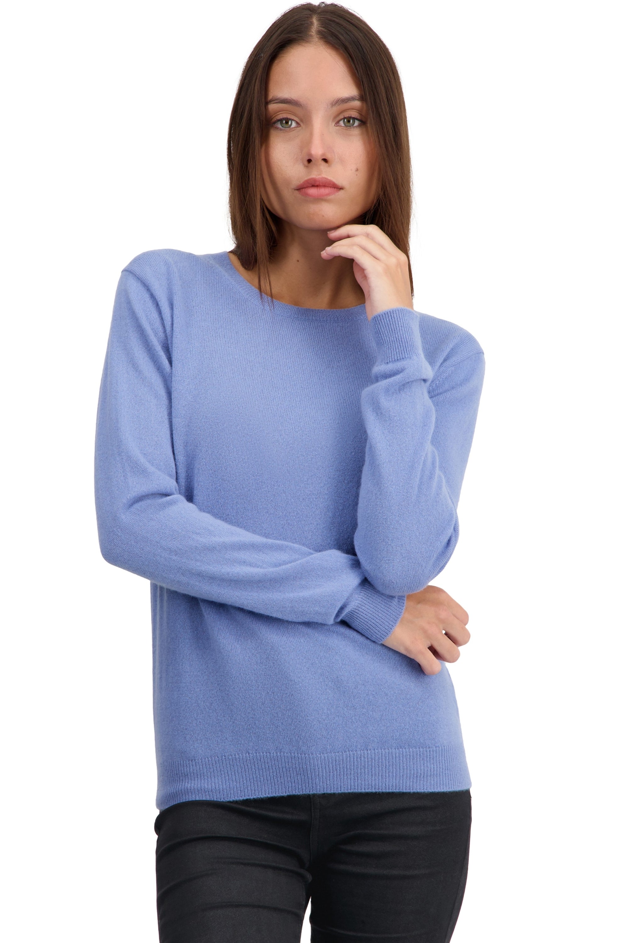 Thalia in cashmere donna - light blue - Mahogany