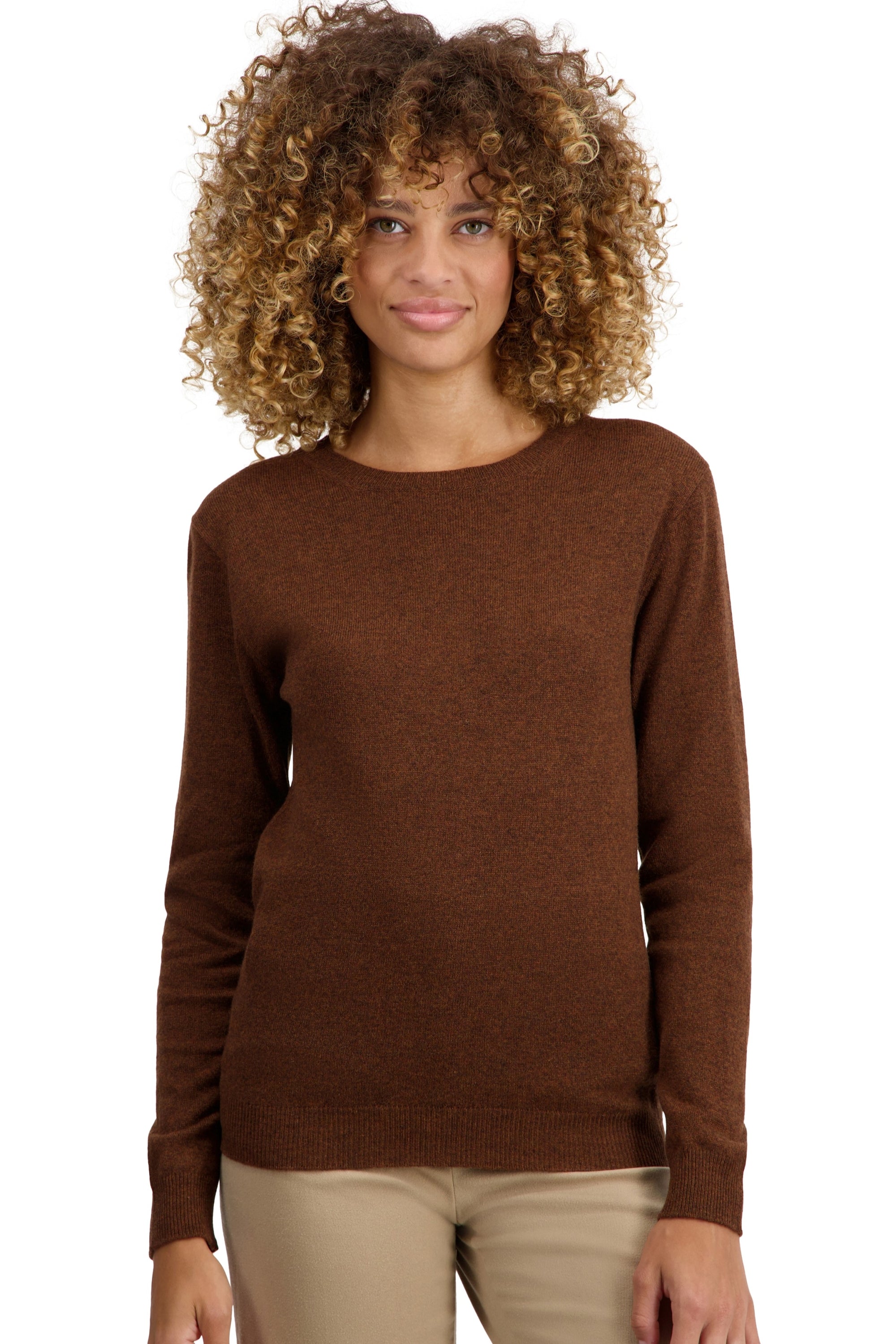 Thalia in cashmere donna - mace - Mahogany