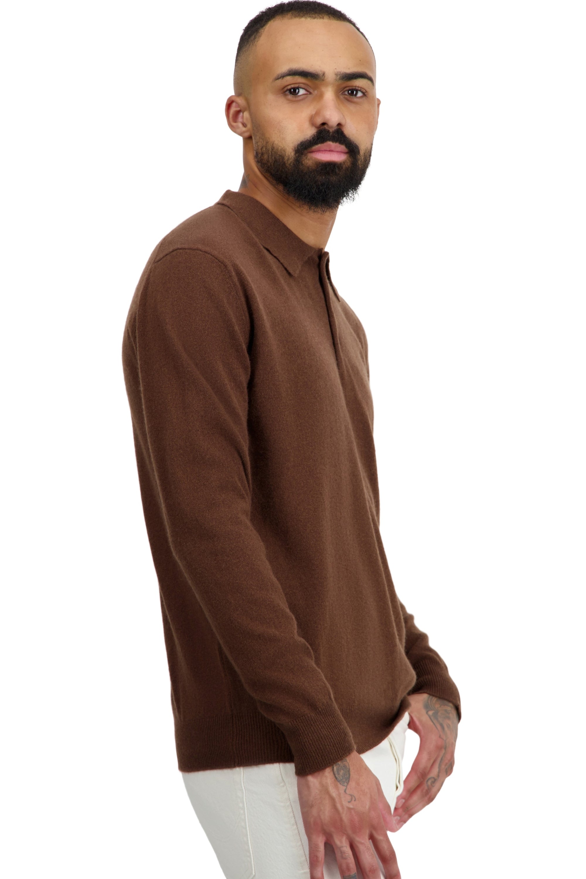 Tarn in cashmere uomo - dark camel - Mahogany