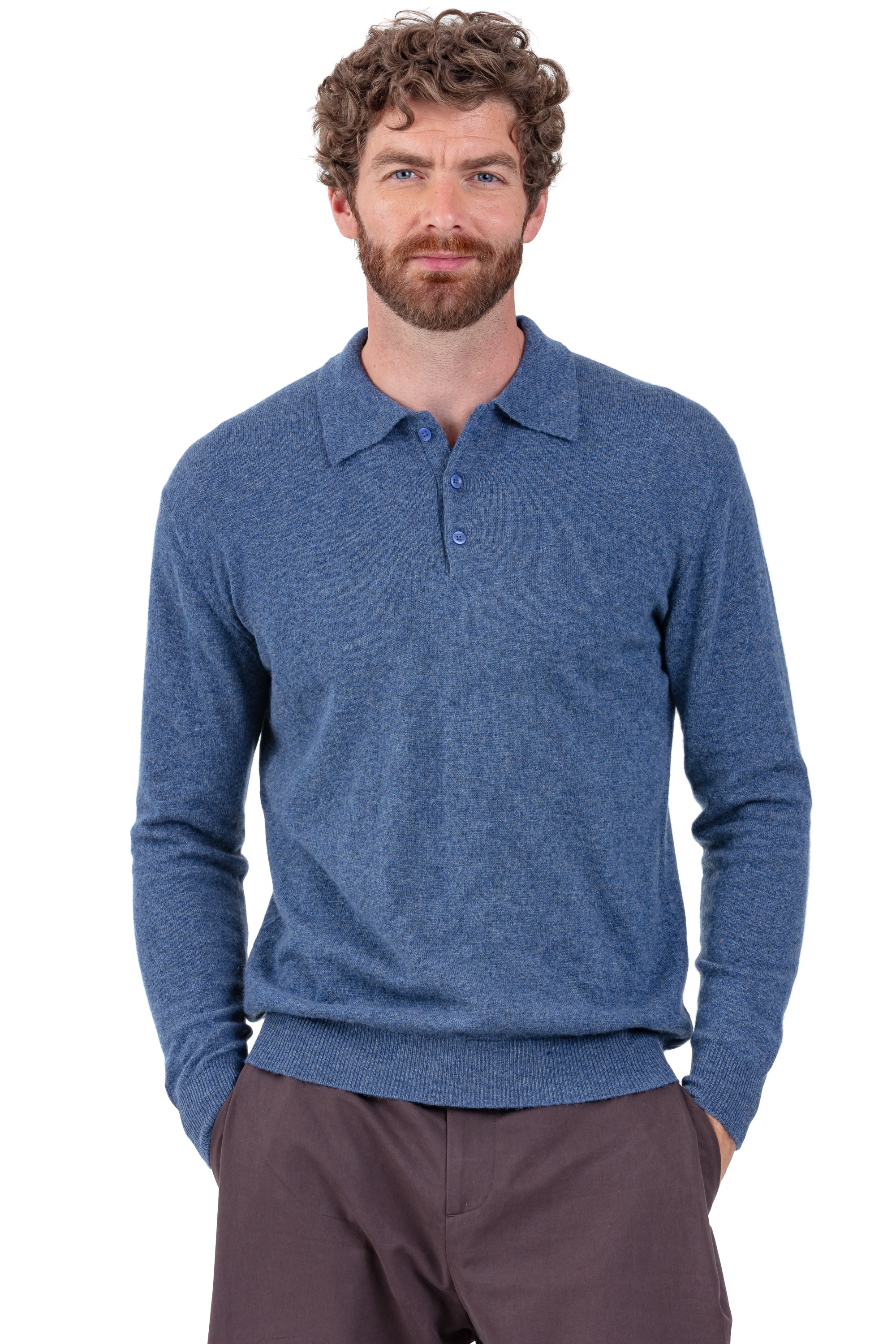 Tarn in cashmere uomo - nordic blue - Mahogany