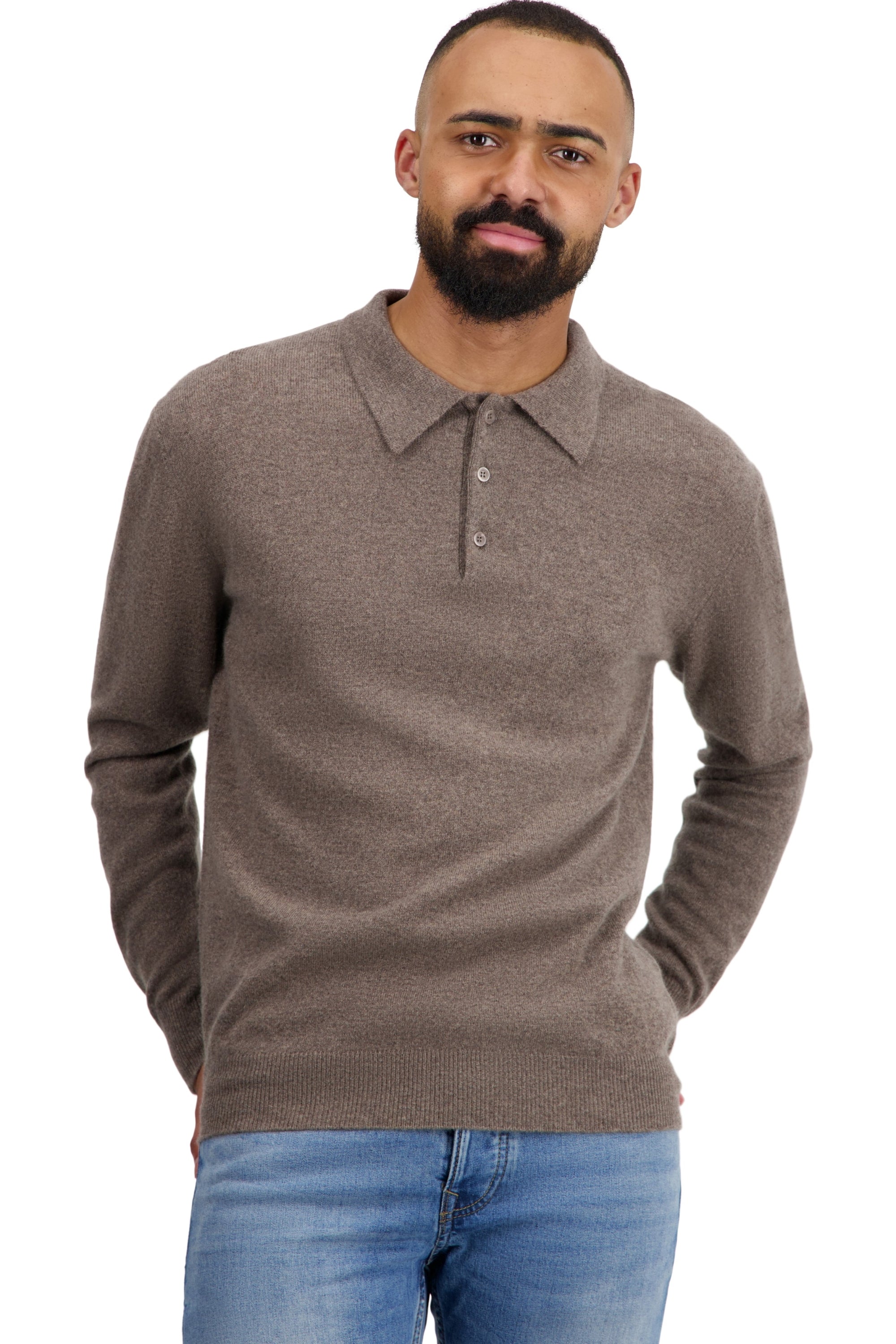 Tarn in cashmere uomo - otter - Mahogany