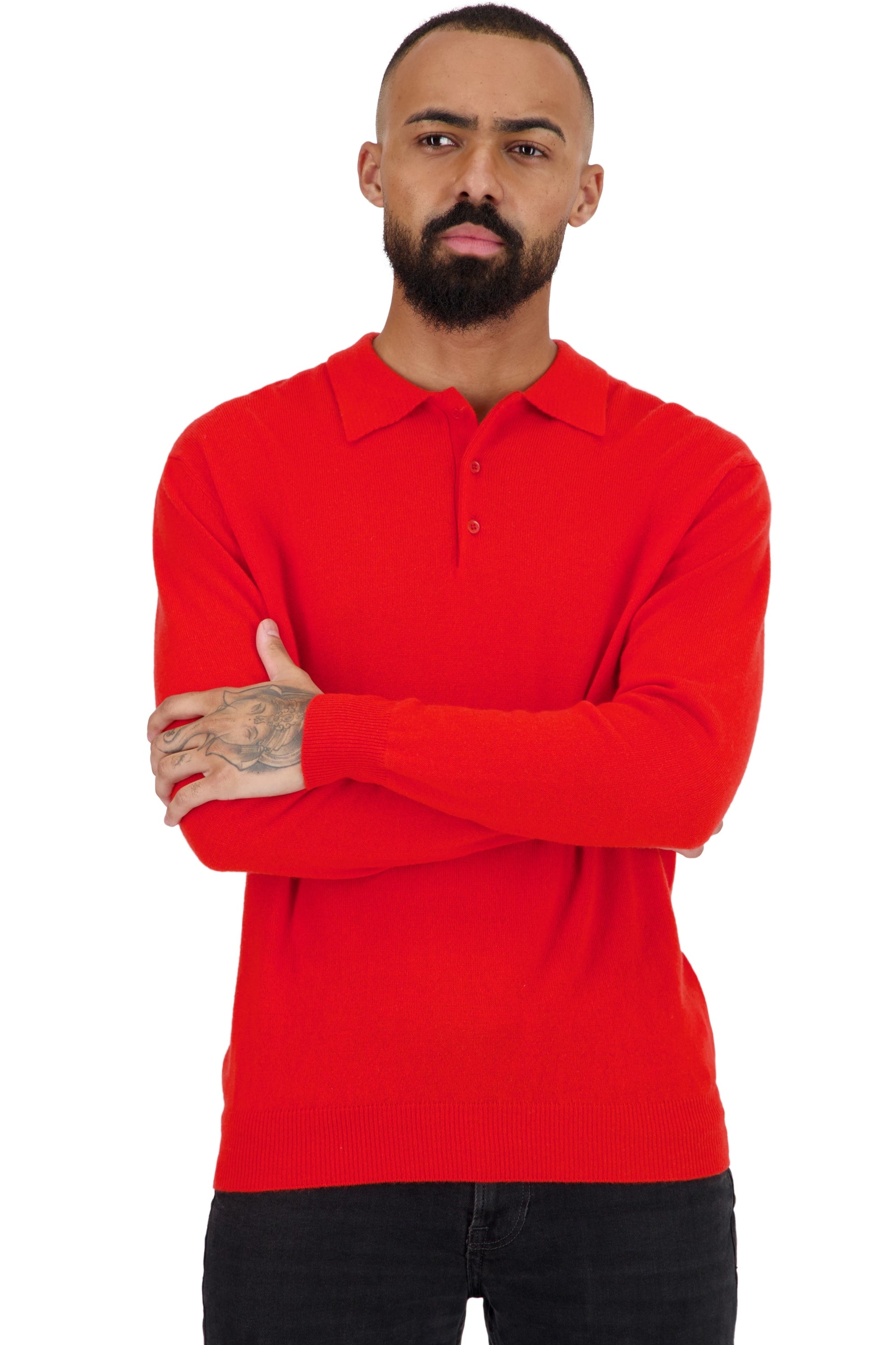 Tarn in cashmere uomo - tomato - Mahogany