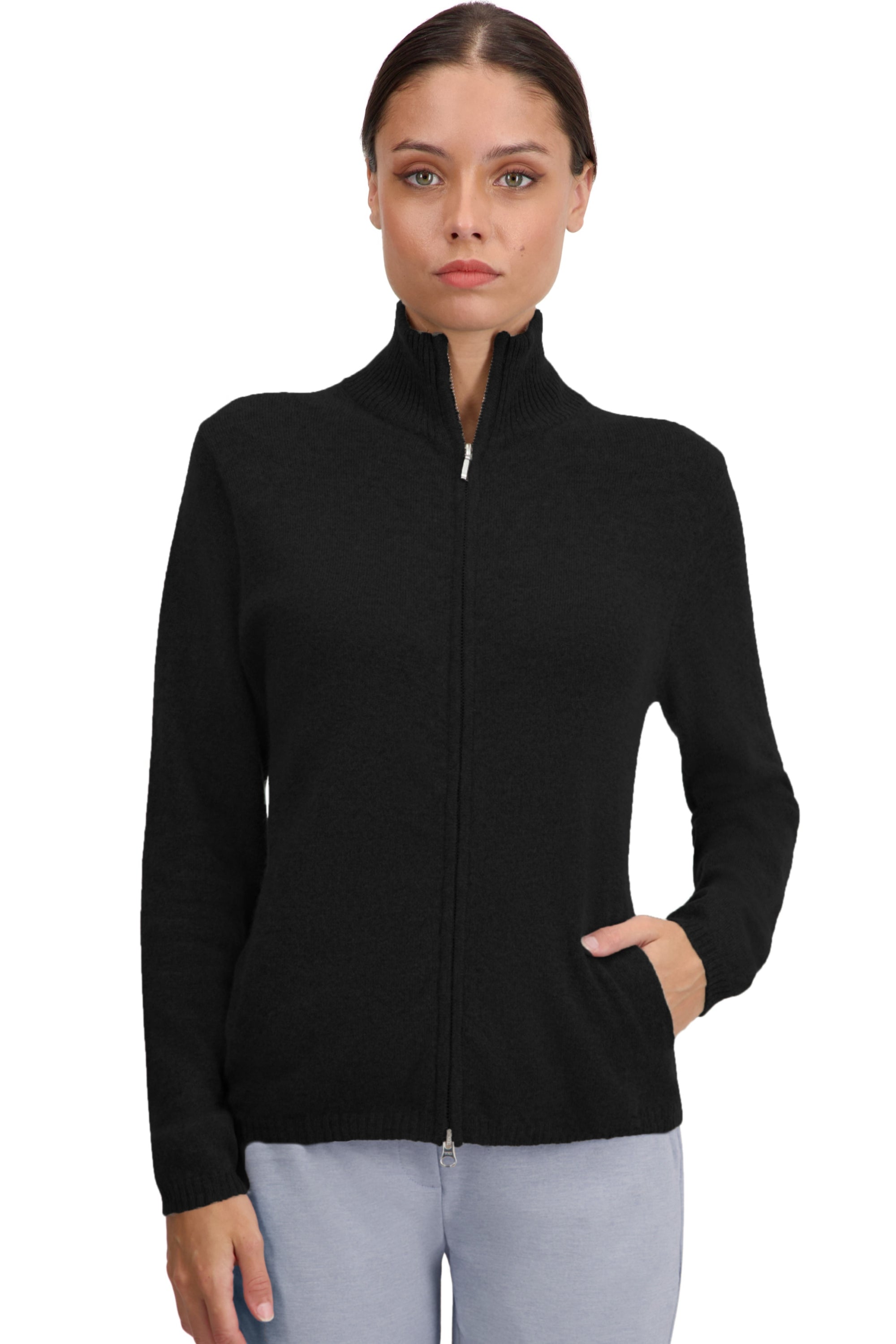 Thames in cashmere donna - nero - Mahogany