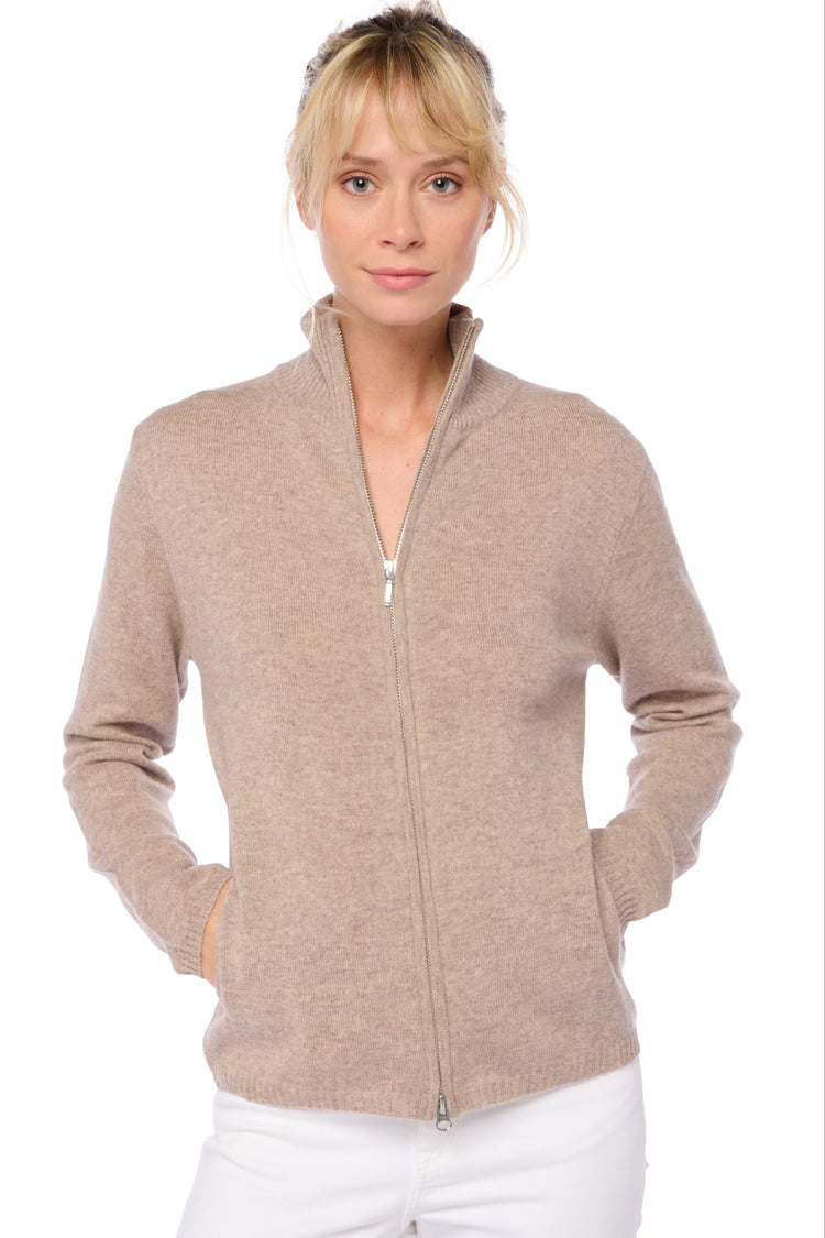 Thames in cashmere donna - toast - Mahogany
