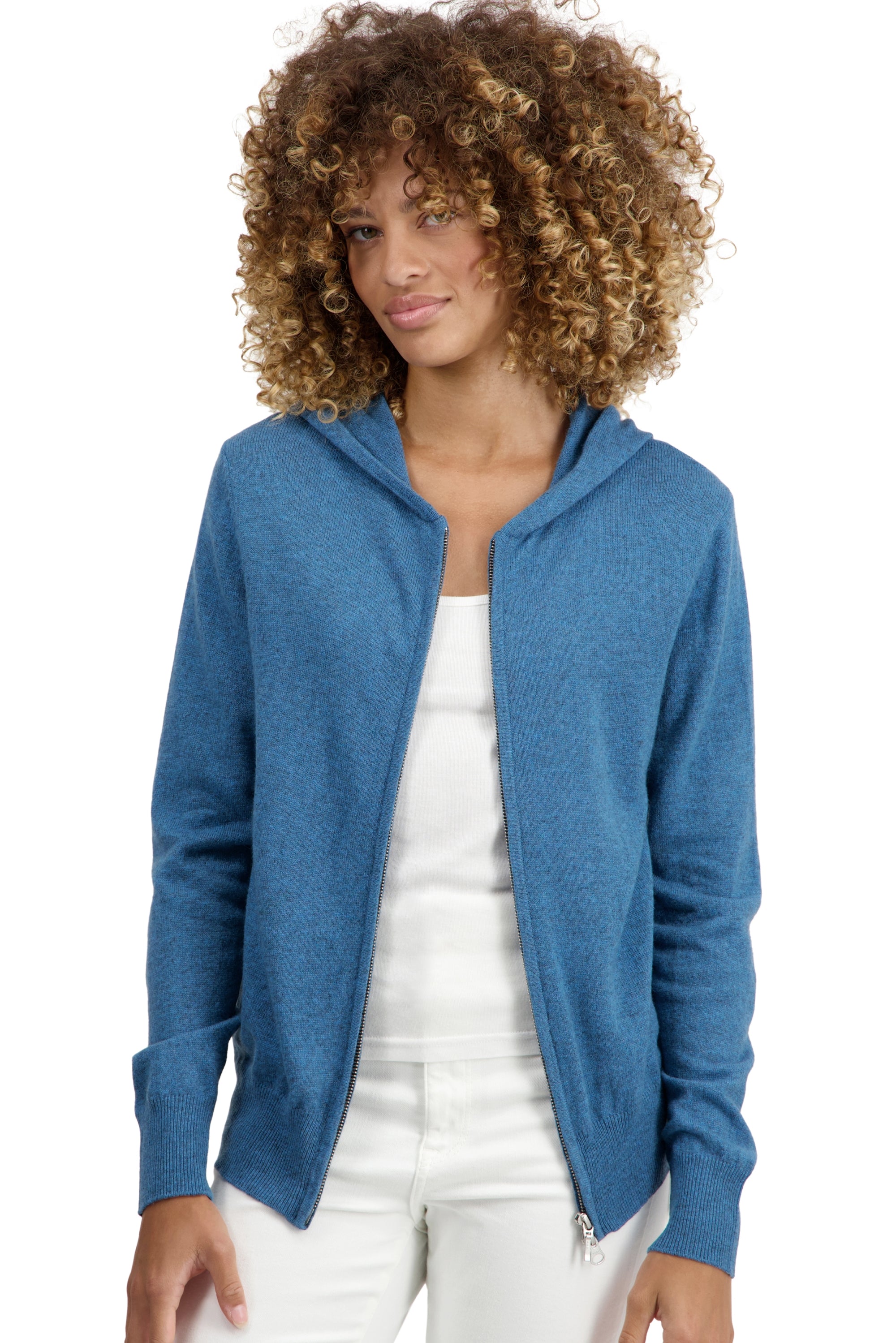 Tina in cashmere donna - manor blue - Mahogany