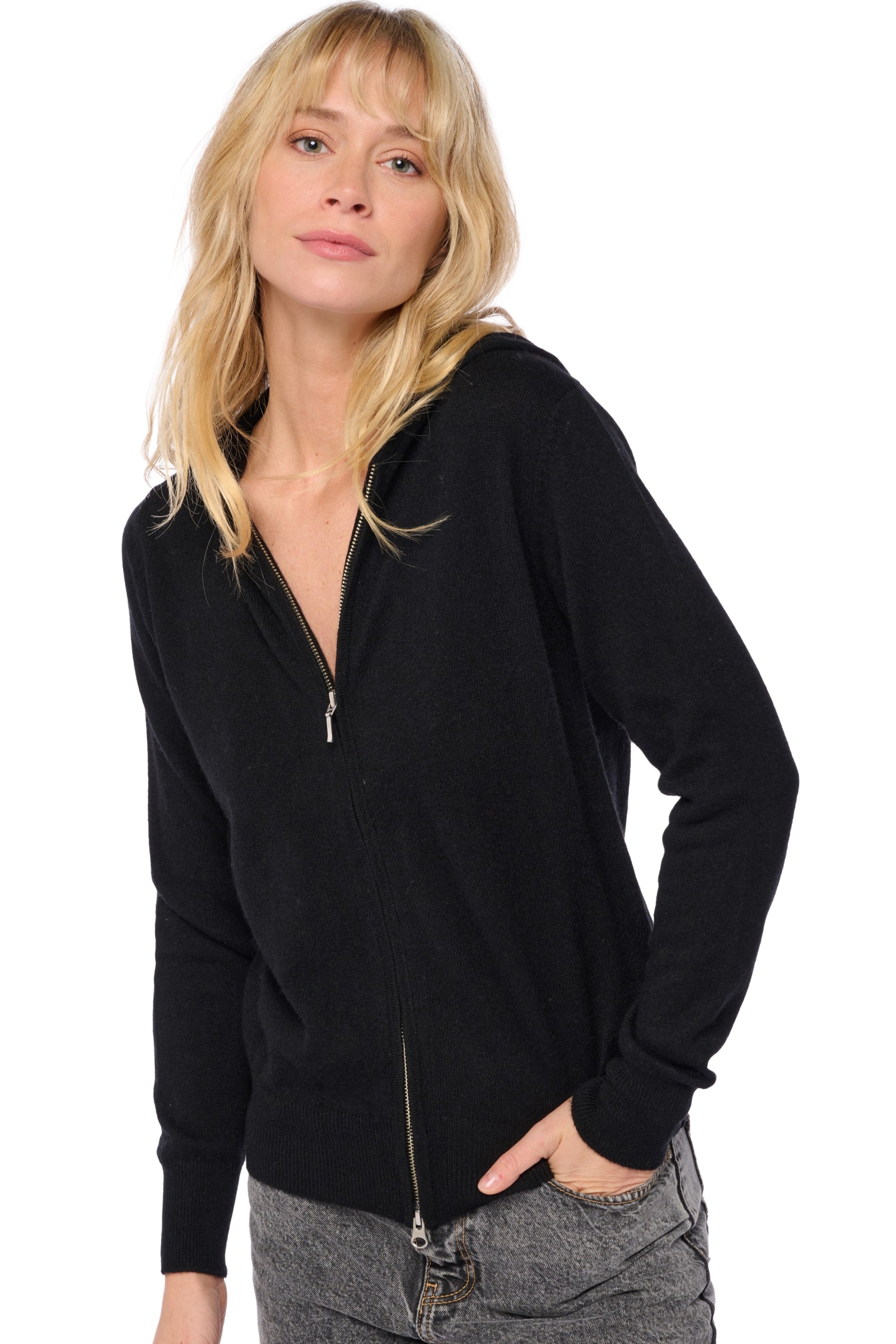 Tina in cashmere donna - nero - Mahogany