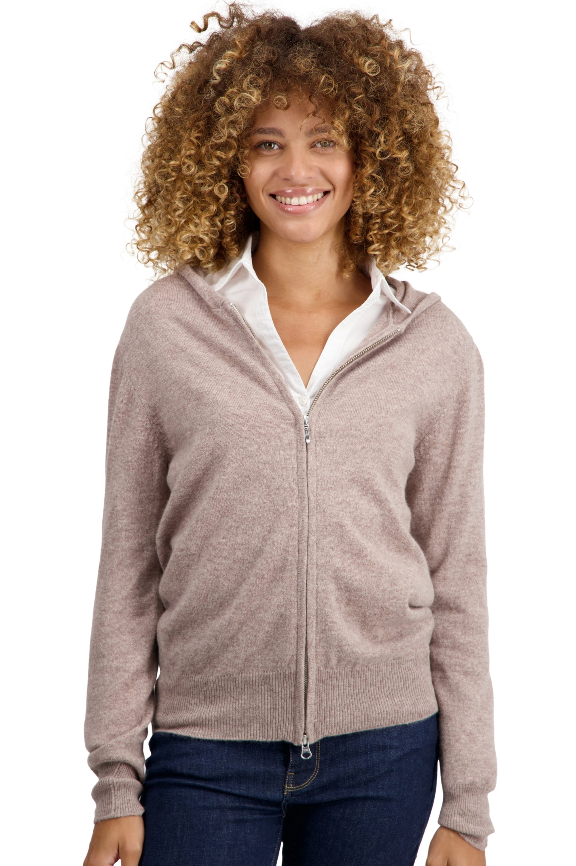 Tina in cashmere donna - toast - Mahogany