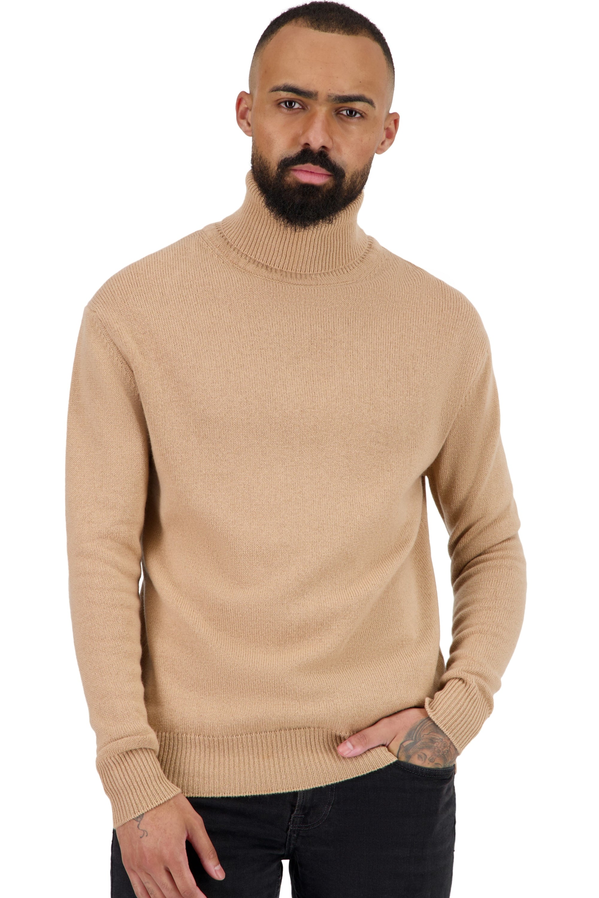 Torino in cashmere uomo - creme brulee - Mahogany