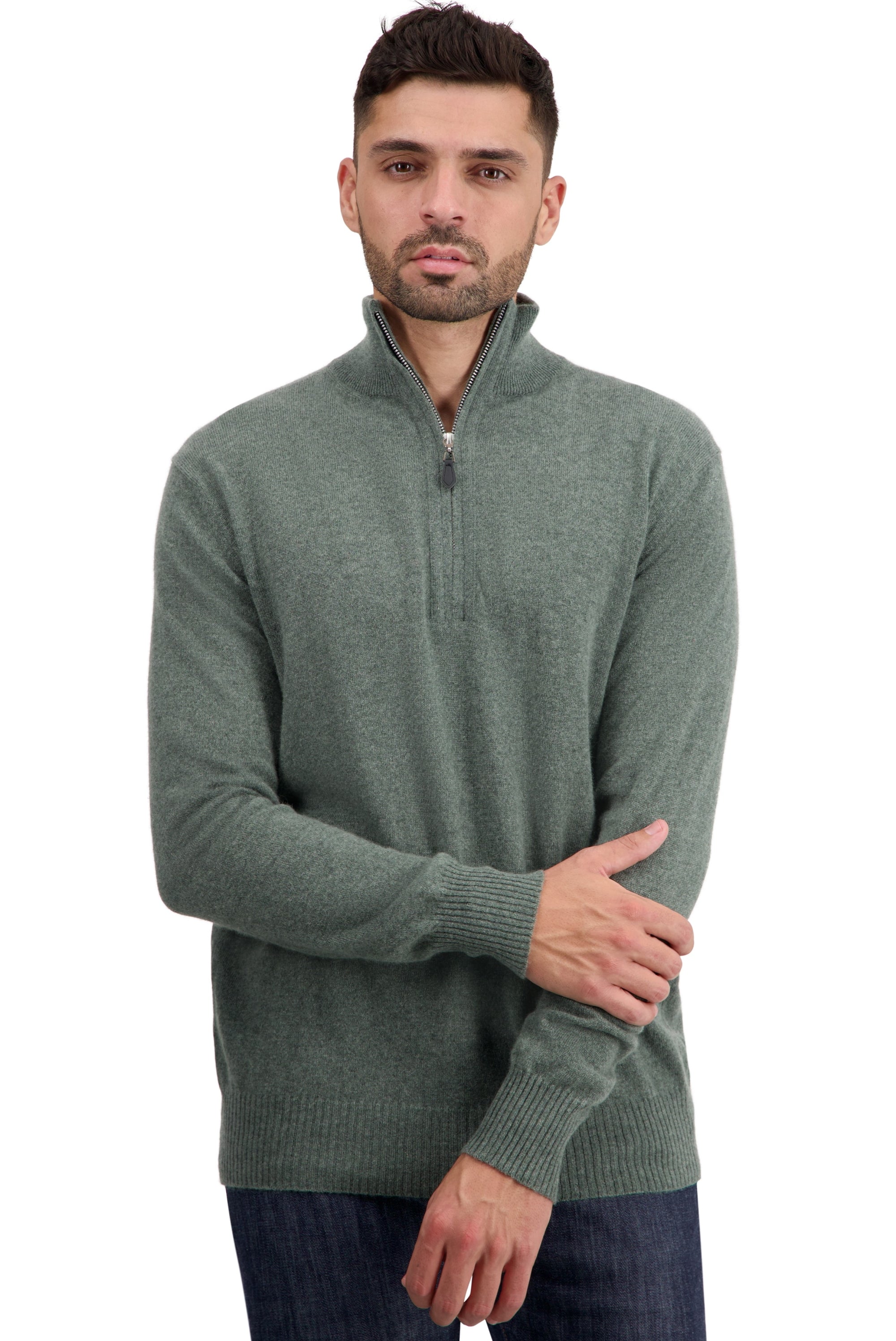 Toulon in cashmere uomo - military green - Mahogany