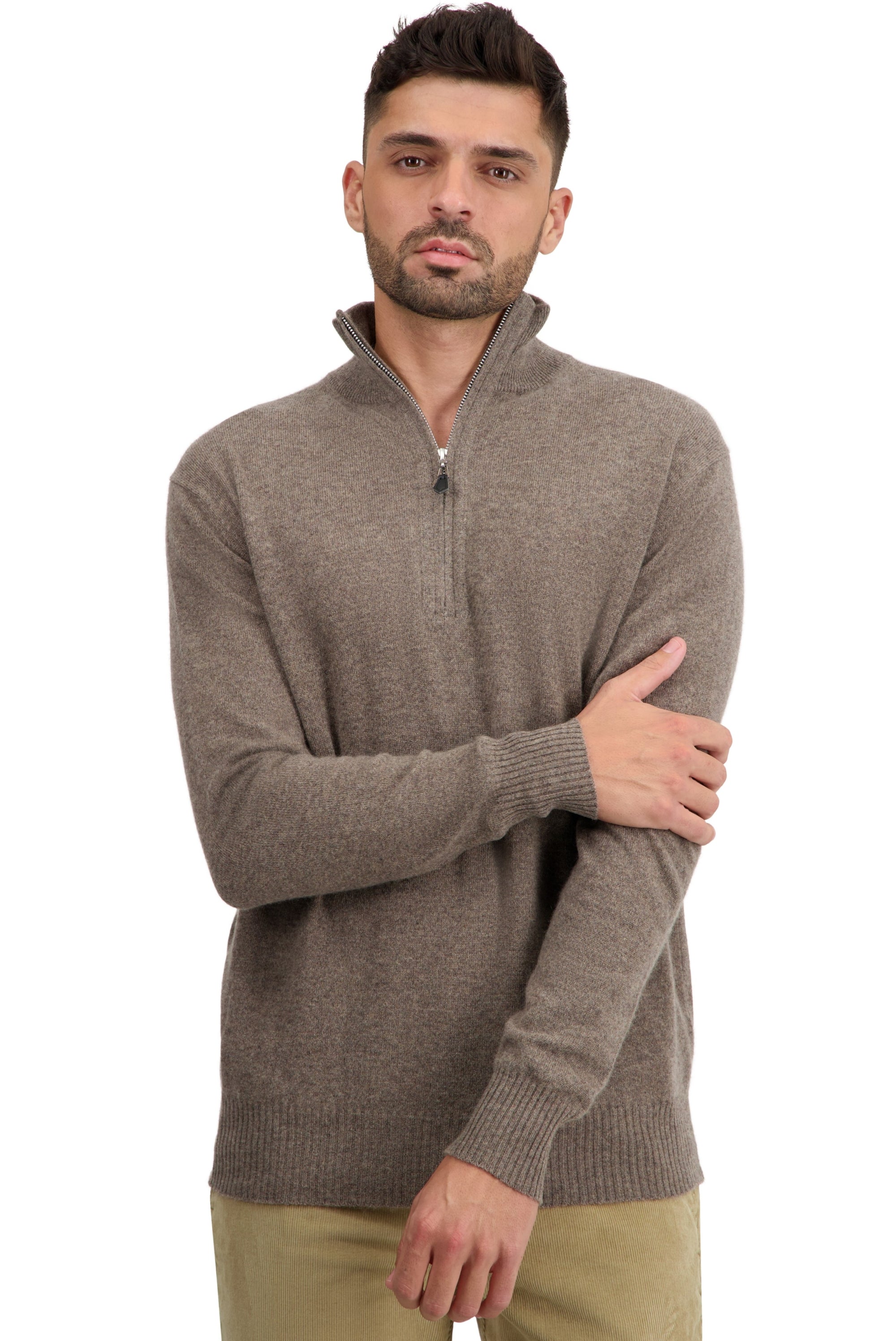 Toulon in cashmere uomo - otter - Mahogany