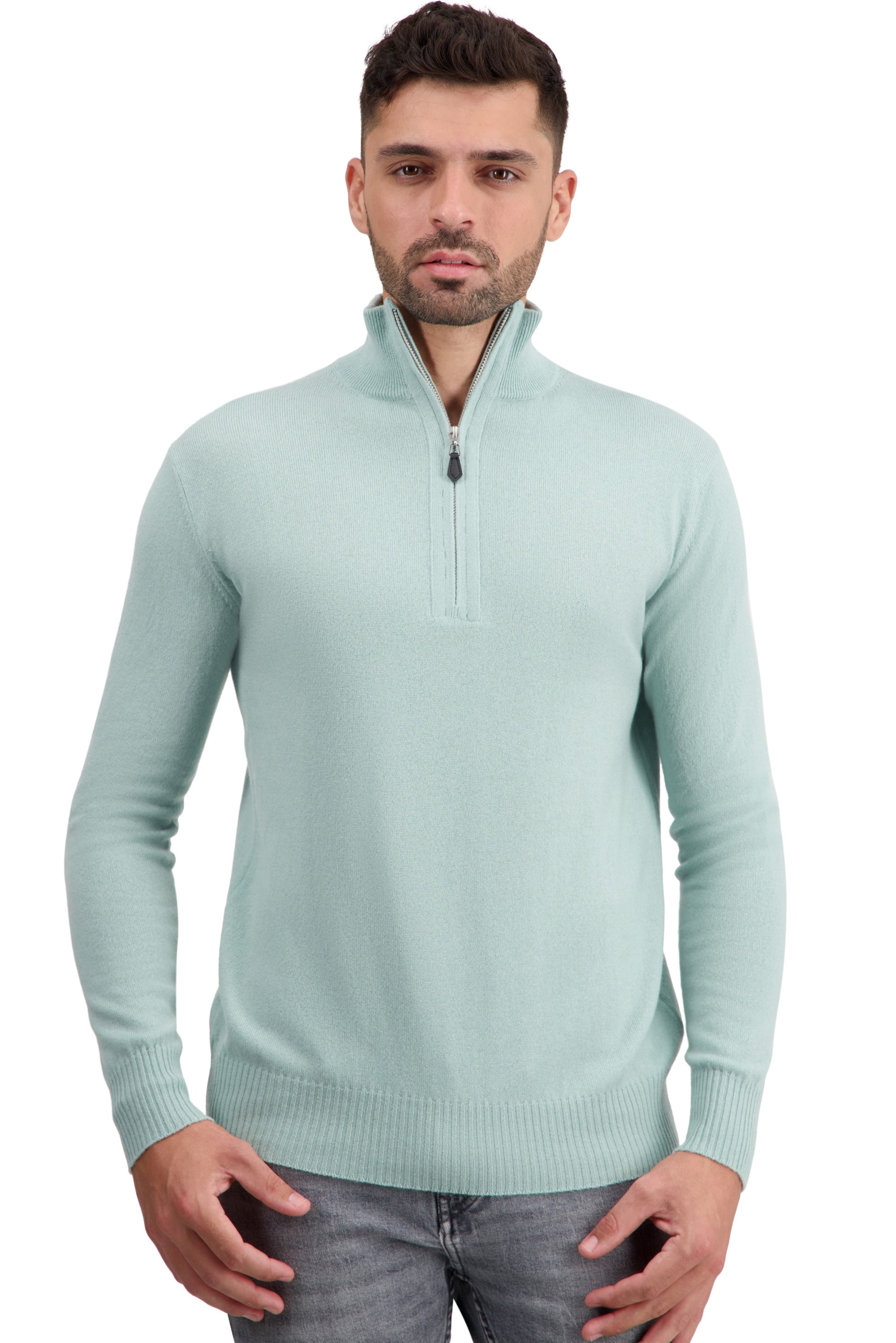 Toulon in cashmere uomo - sea foam - Mahogany