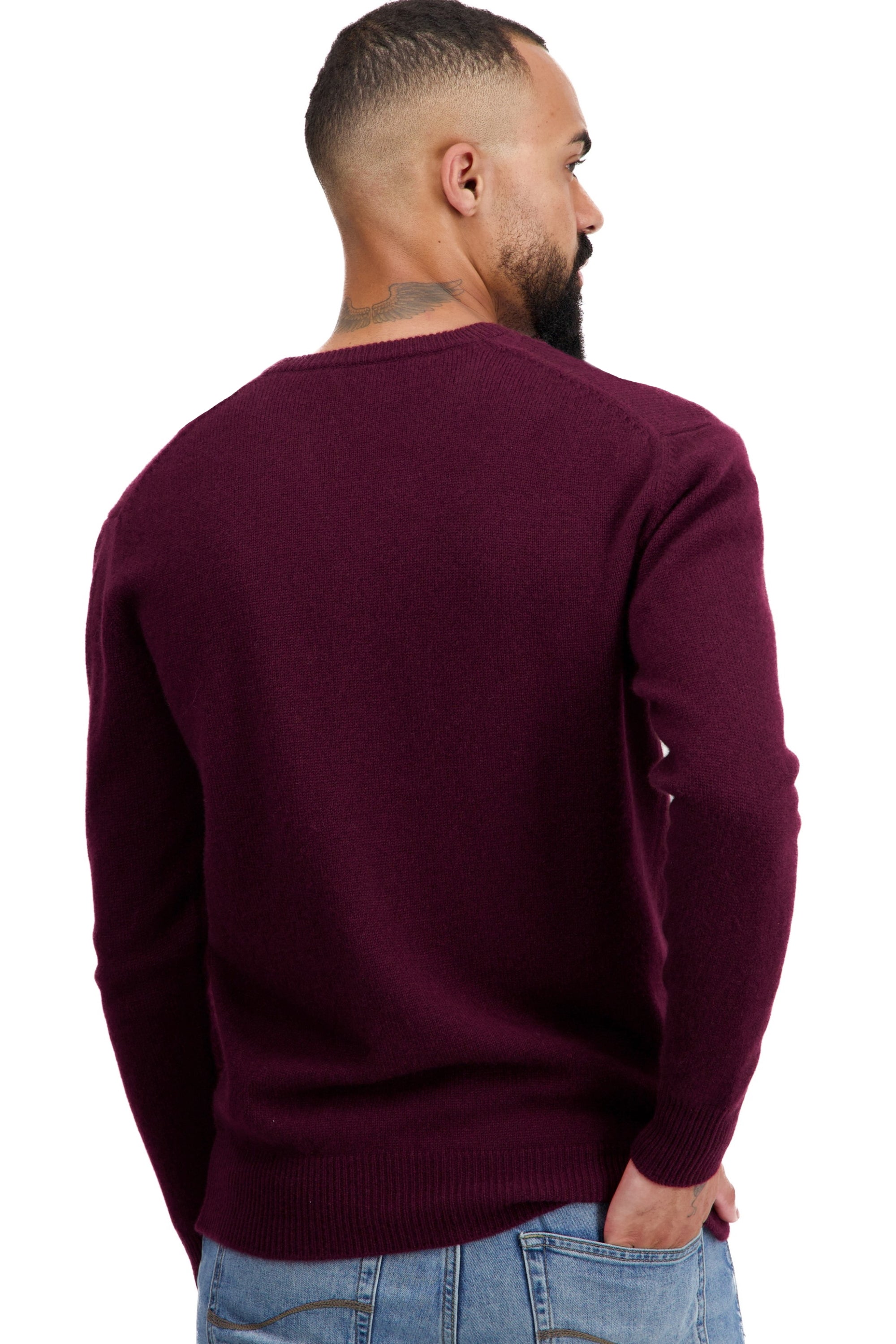Tour en cachemire homme - Vue 2 - bordeaux - Mahogany