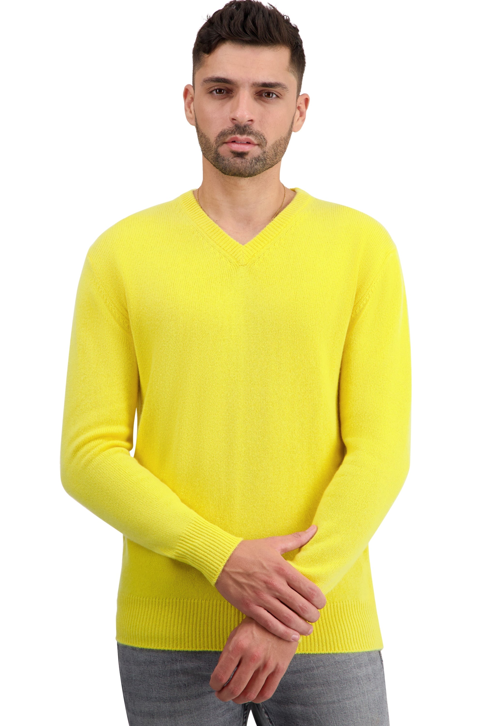 Tour in cashmere uomo - daffodil - Mahogany