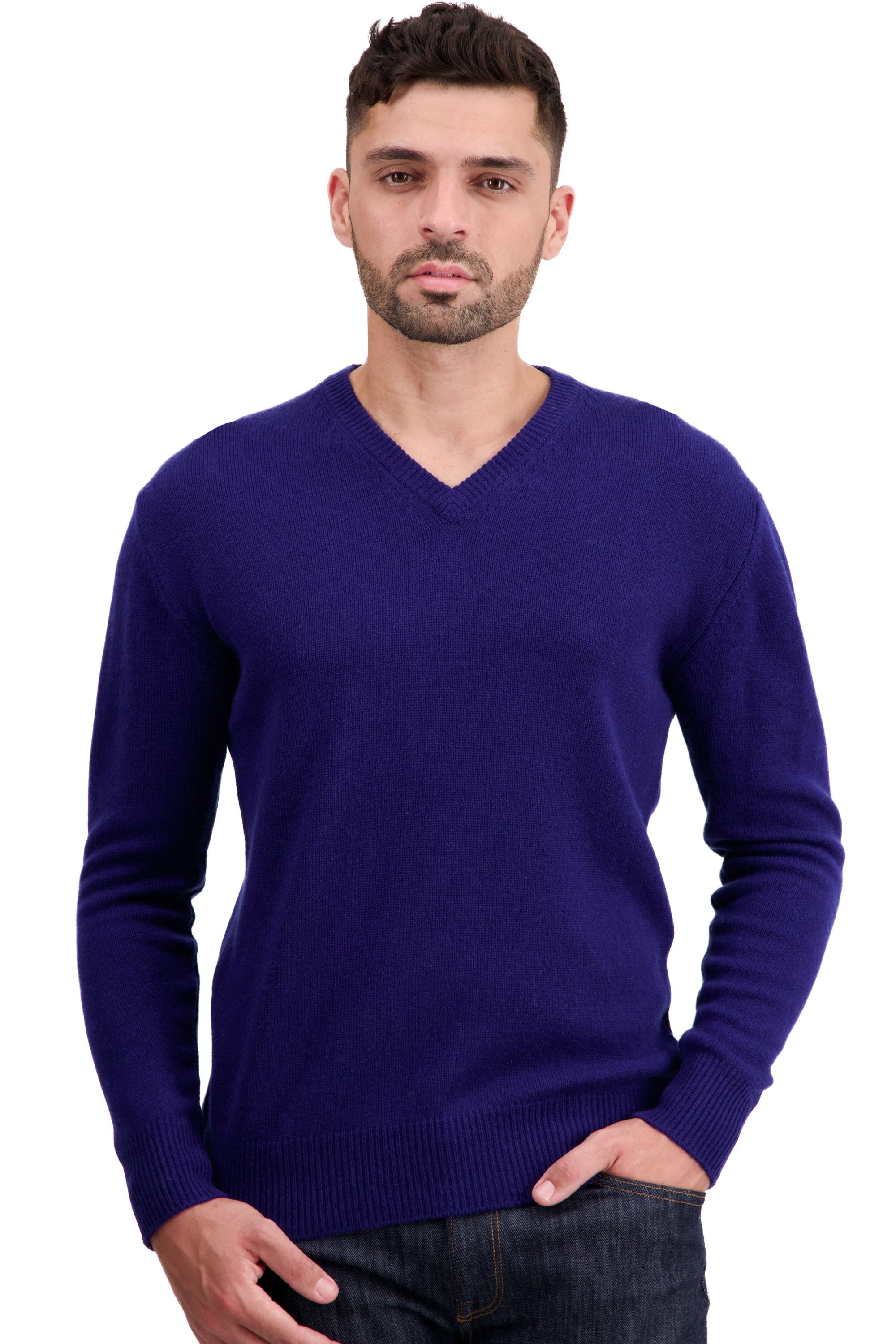 Tour in cashmere uomo - french navy - Mahogany