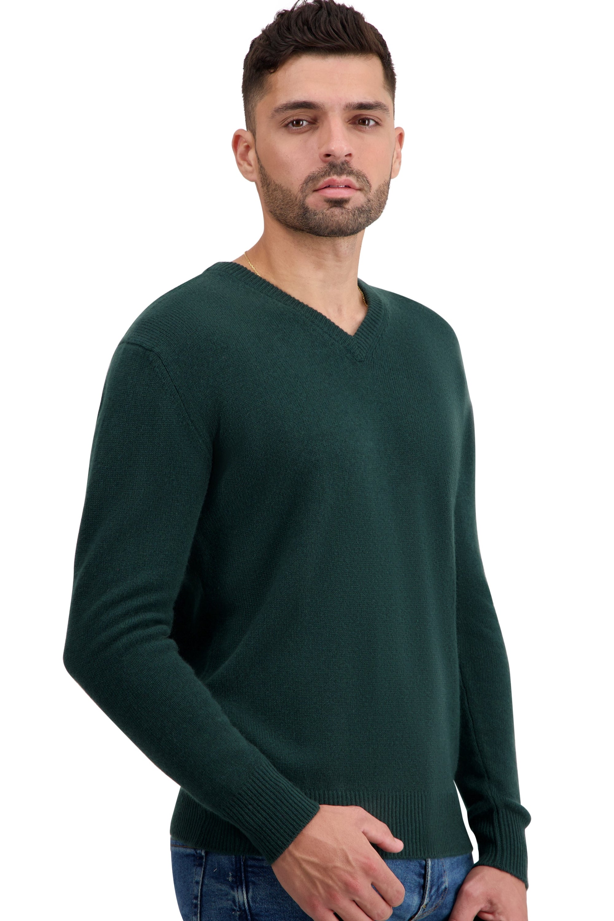 Tour in cashmere uomo - green - Mahogany