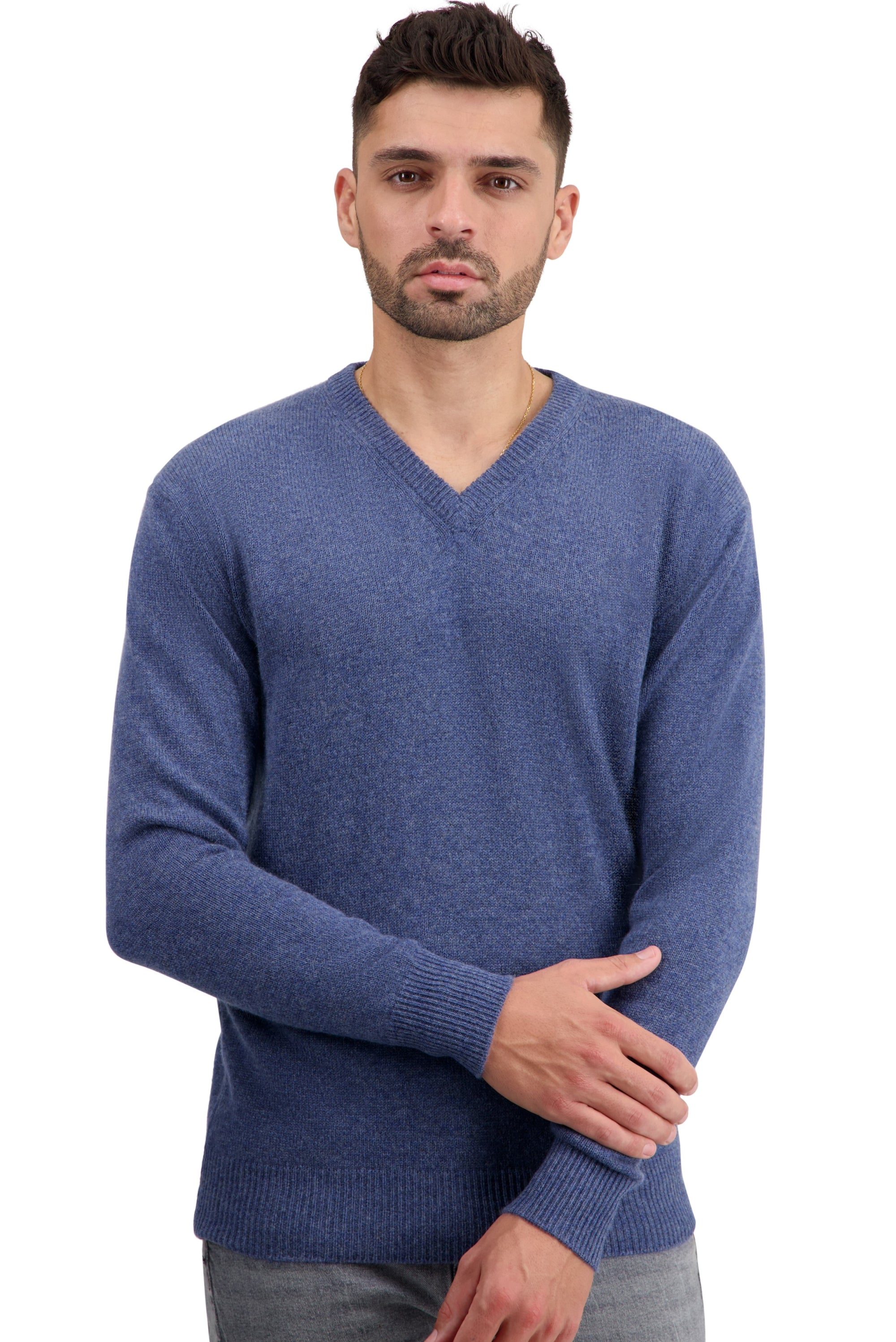 Tour in cashmere uomo - nordic blue - Mahogany