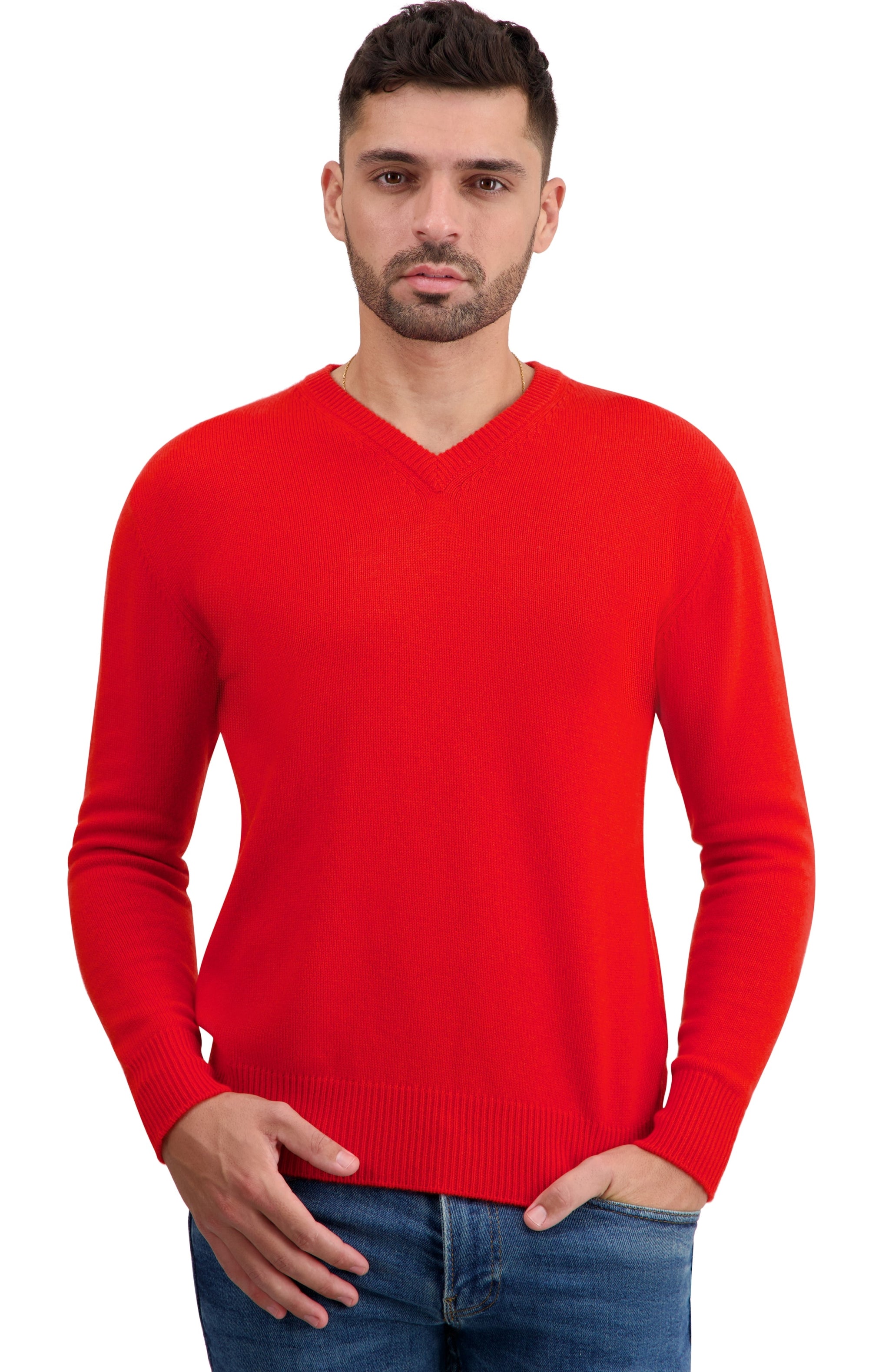 Tour in cashmere uomo - tomato - Mahogany