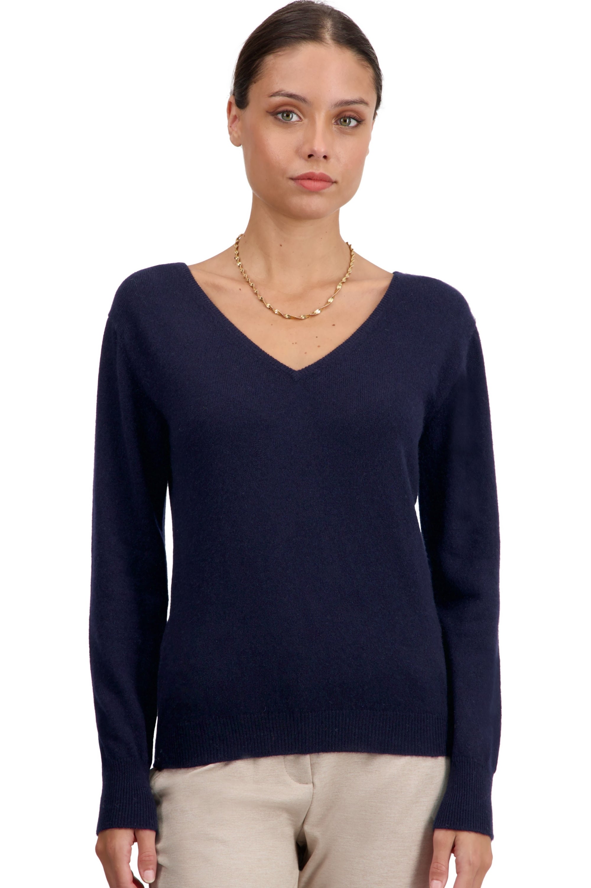 Trieste in cashmere donna - blu marino scuro - Mahogany