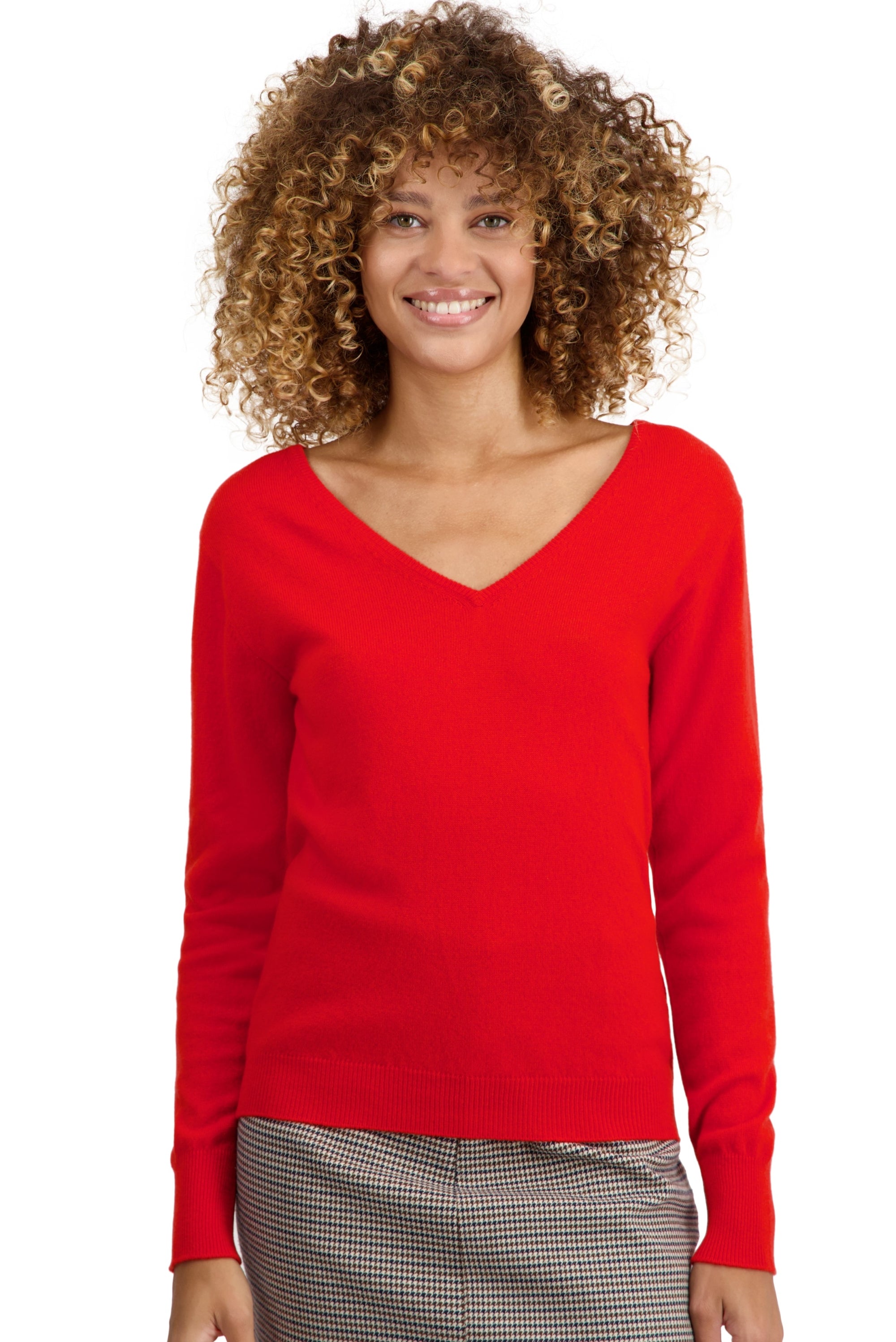 Trieste in cashmere donna - tomato - Mahogany