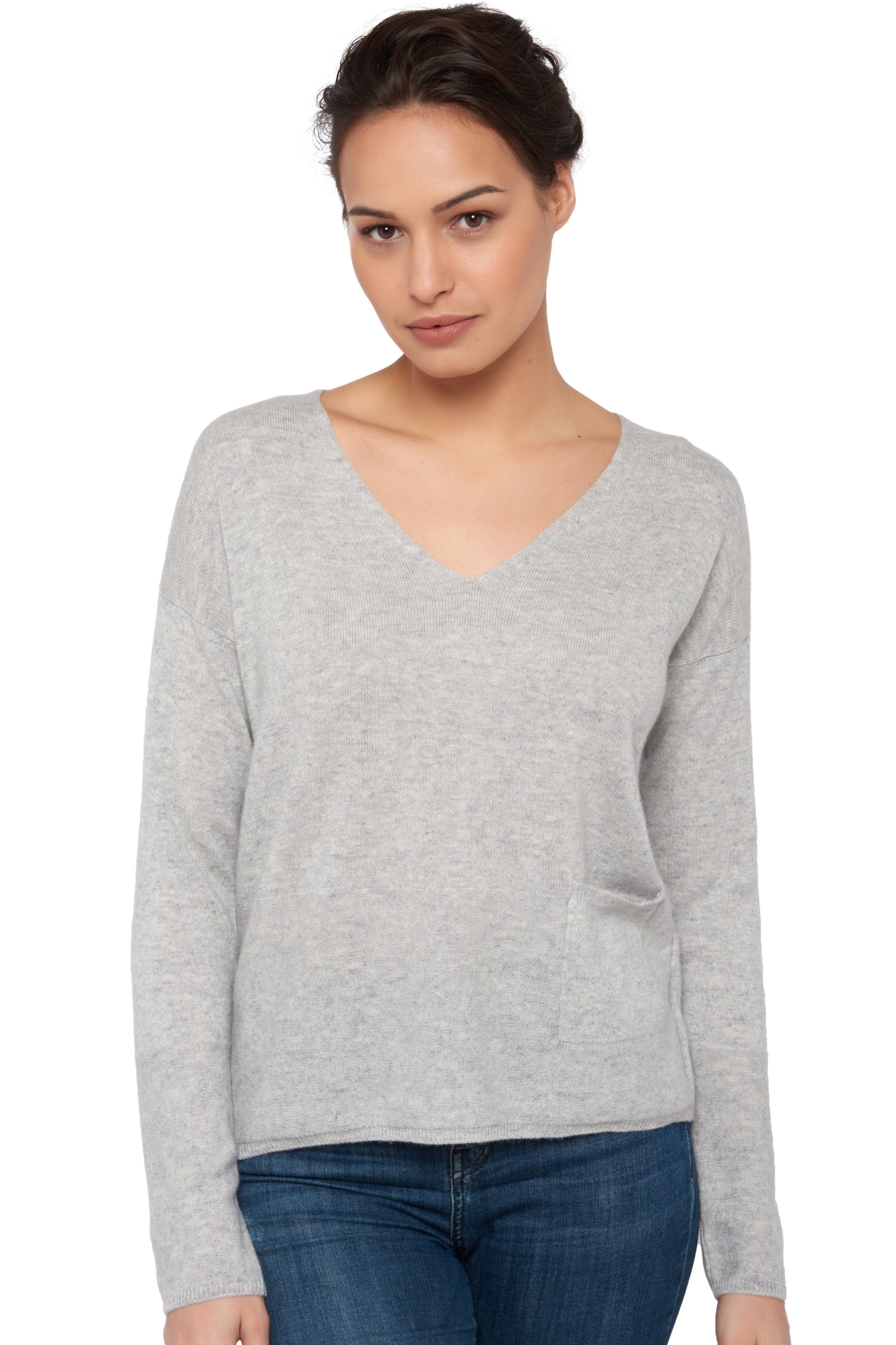 Uliana in cashmere donna - flanella chiné - Mahogany