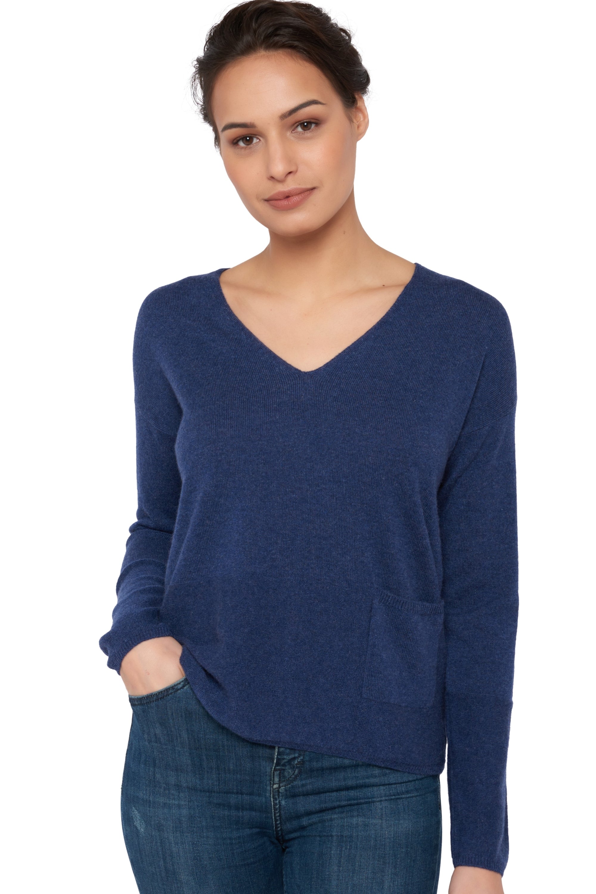 Uliana in cashmere donna - indigo - Mahogany