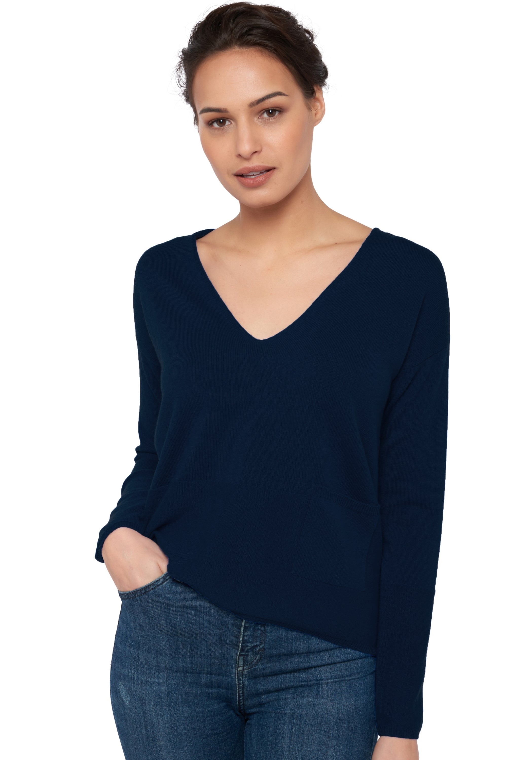 Uliana in cashmere donna - blu marino scuro - Mahogany