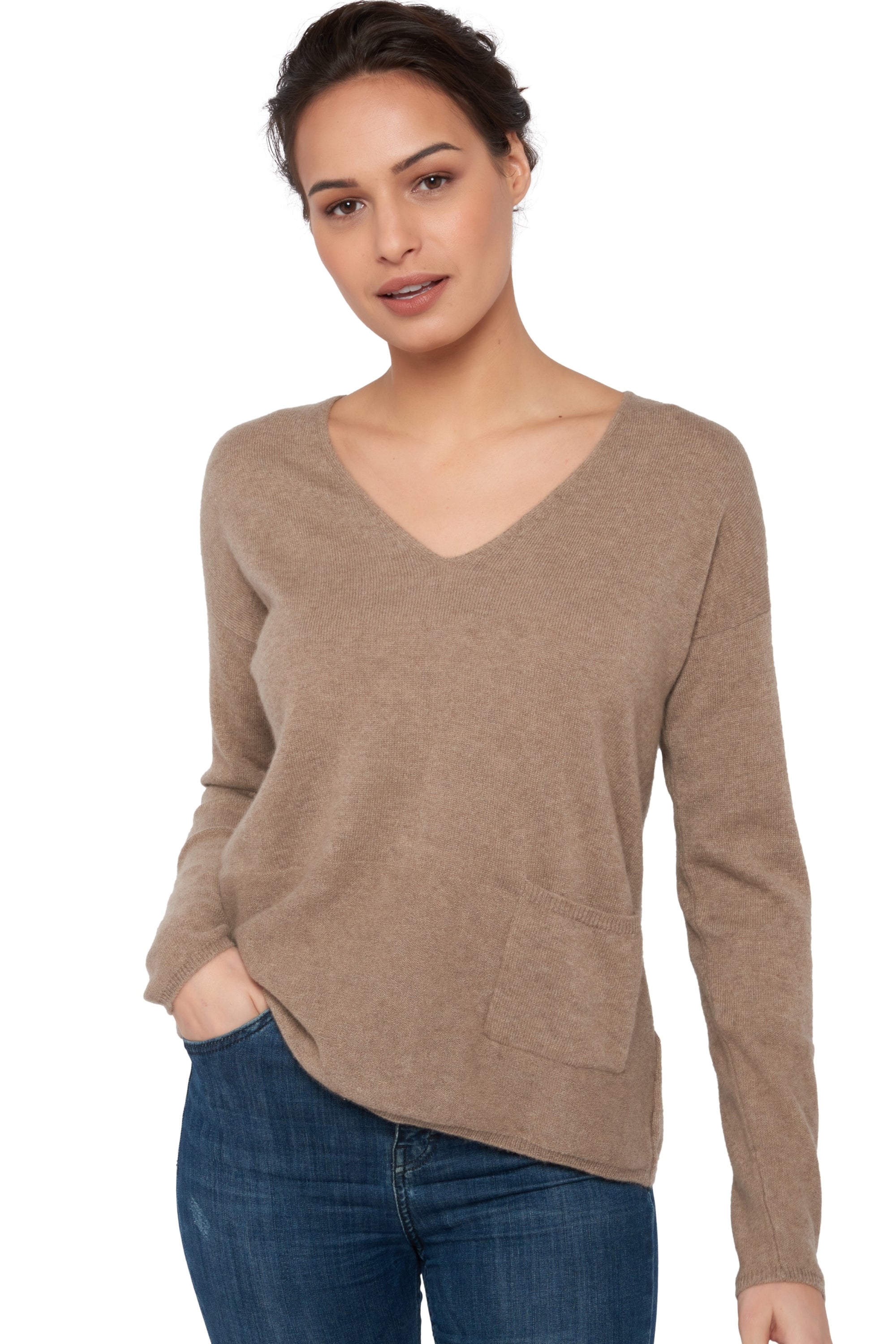 Uliana in cashmere donna - natural brown - Mahogany