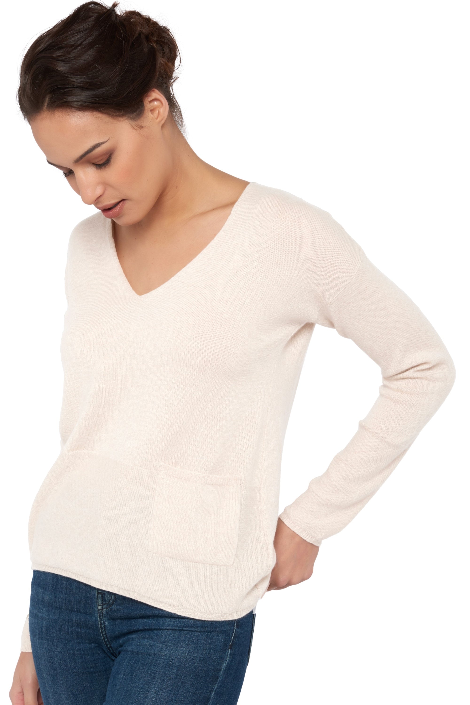 Uliana in cashmere donna - natural écru - Mahogany