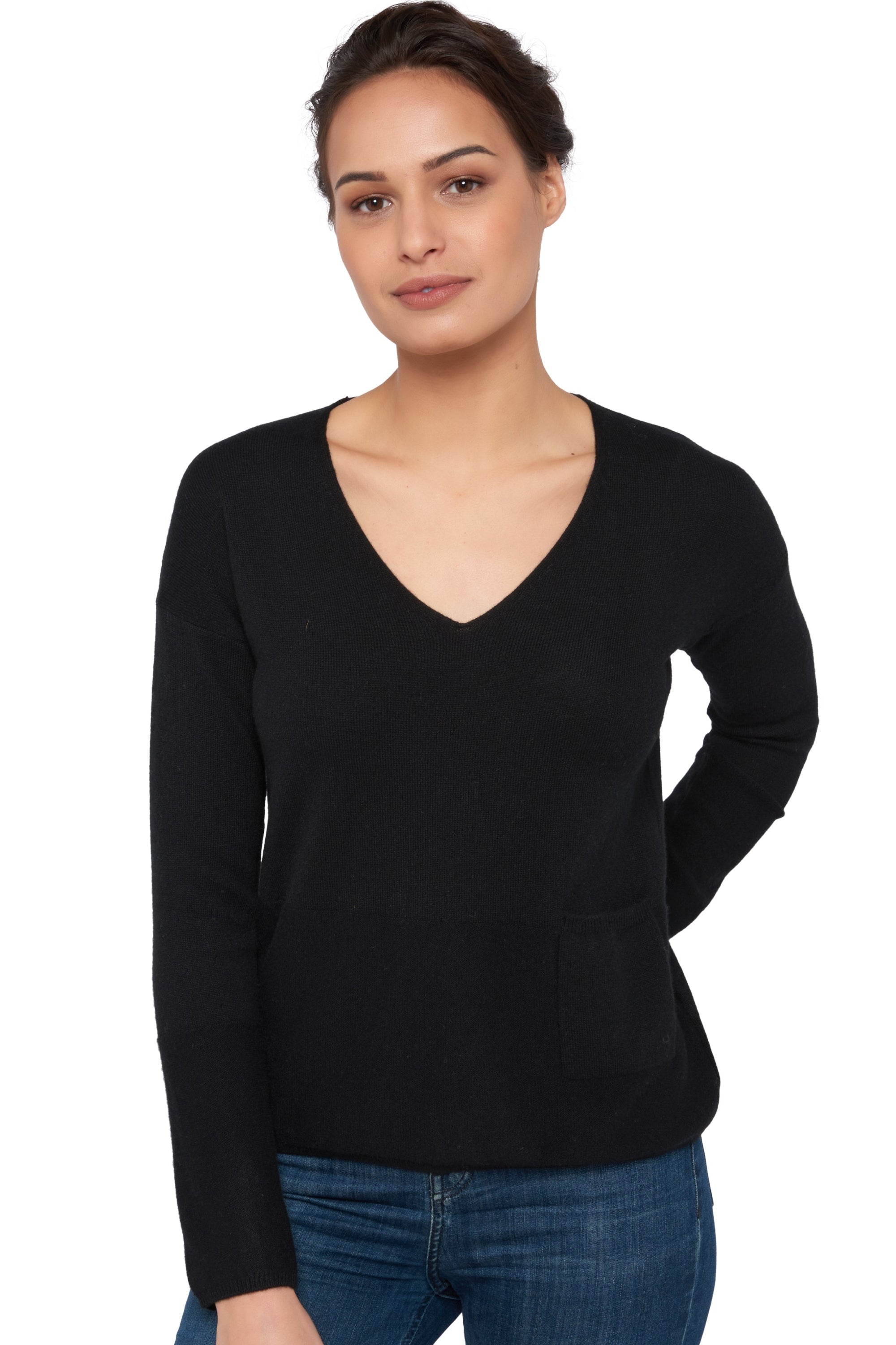 Uliana in cashmere donna - nero - Mahogany