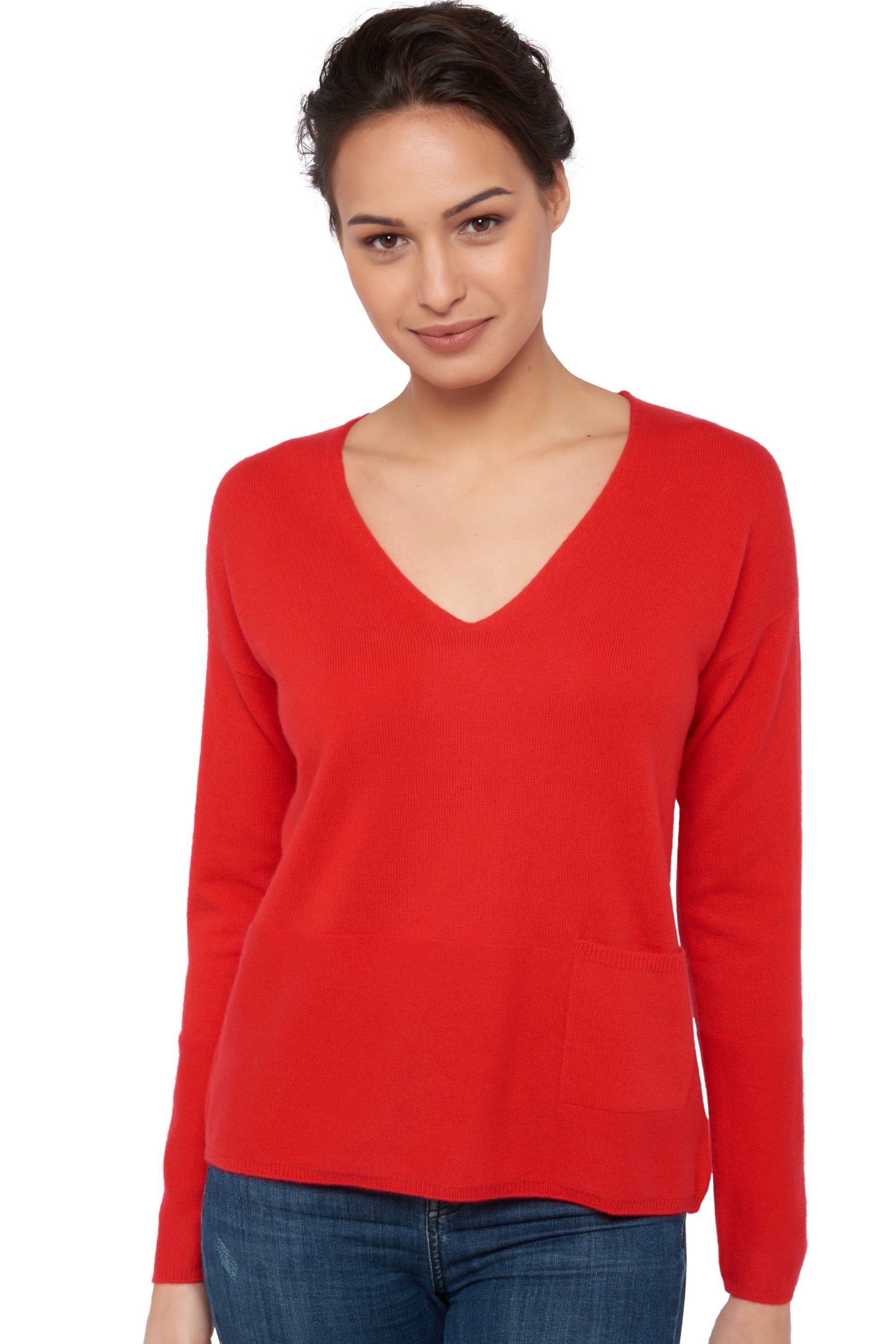 Uliana in cashmere donna - rosso - Mahogany
