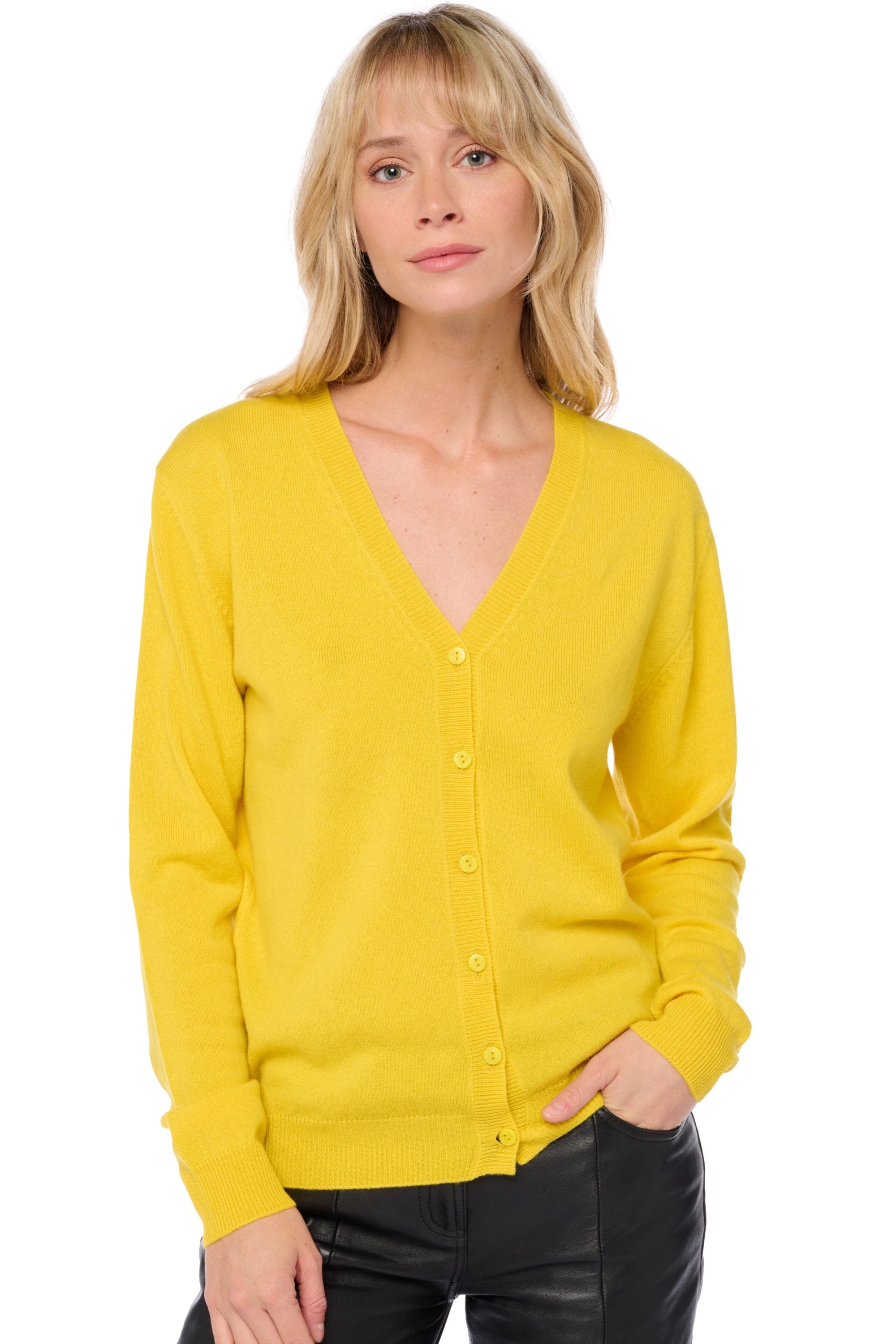 Taline in cashmere donna - daffodil - Mahogany