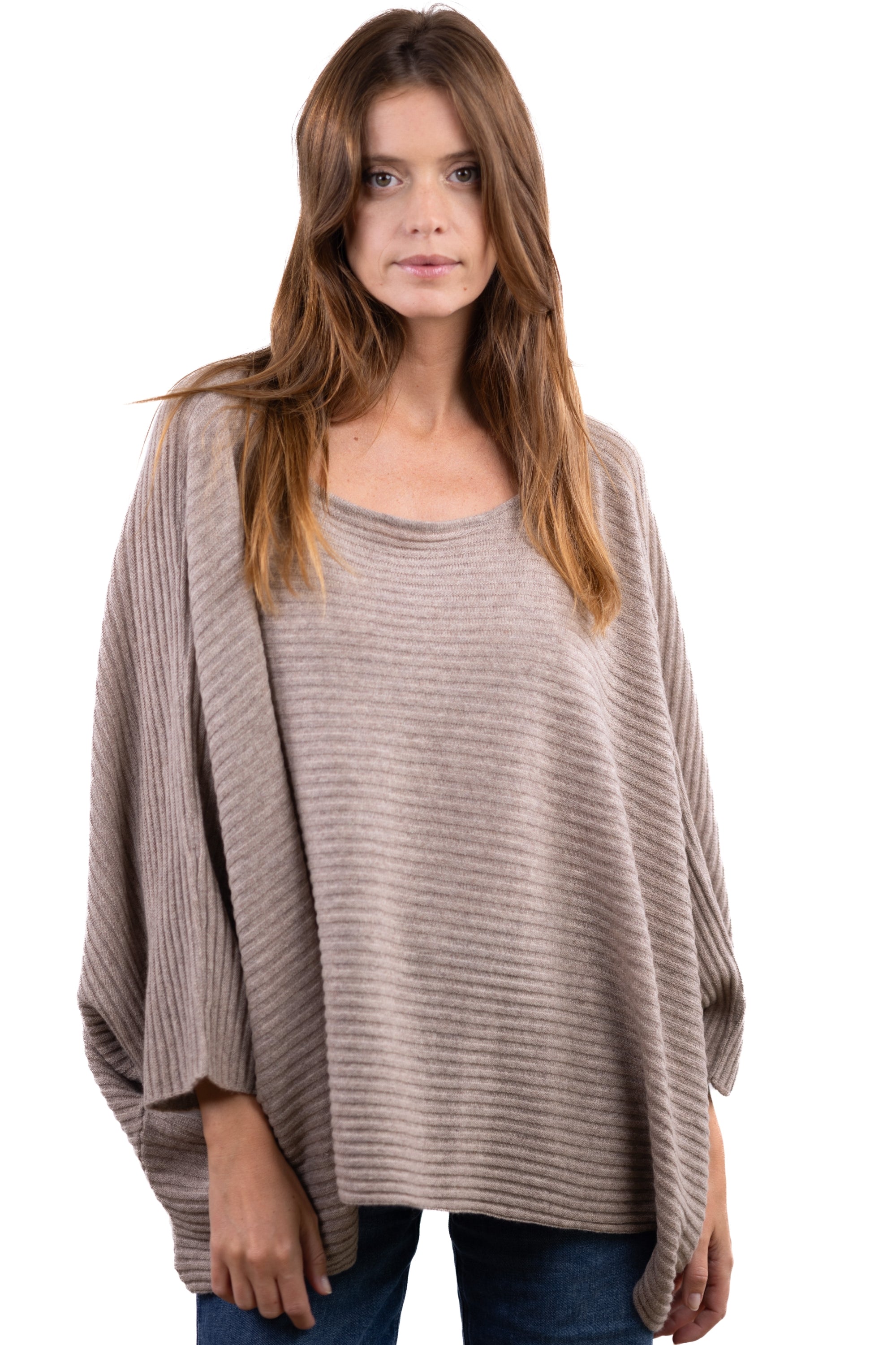 Veel in cashmere donna - toast - Mahogany